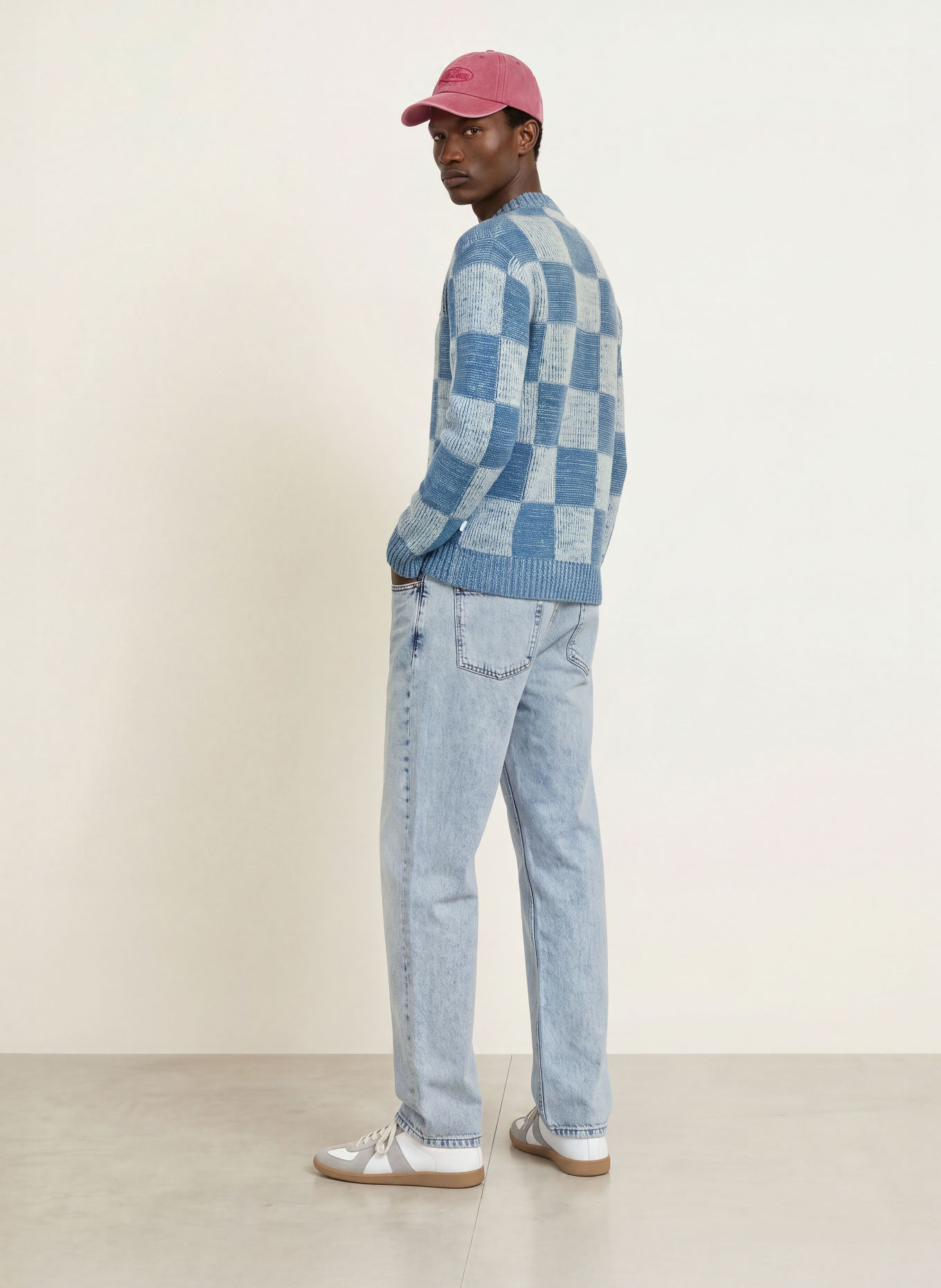 LES DEUX Trui: BLAUW / CRÈME