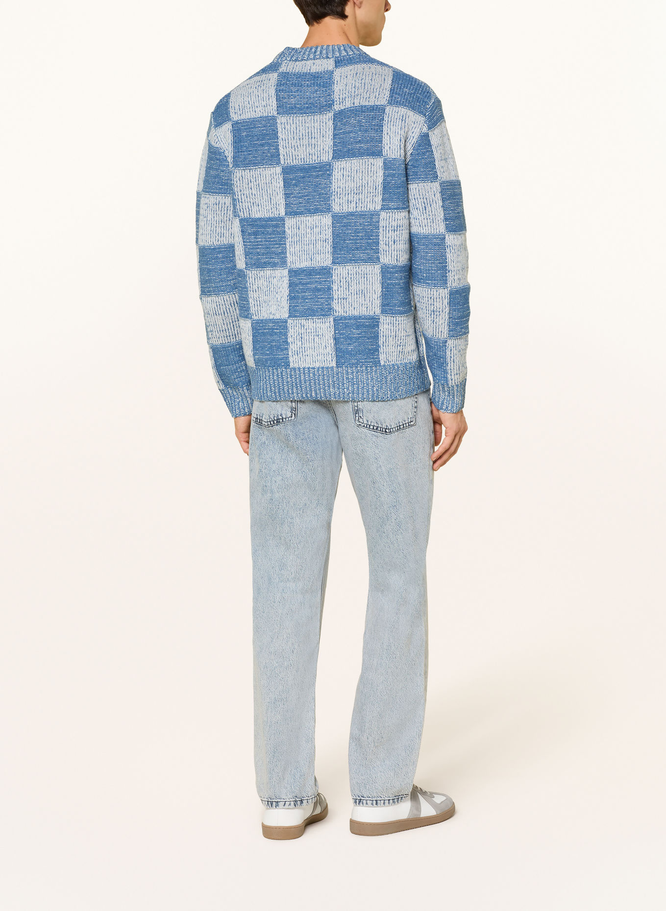 LES DEUX Trui: BLAUW / CRÈME
