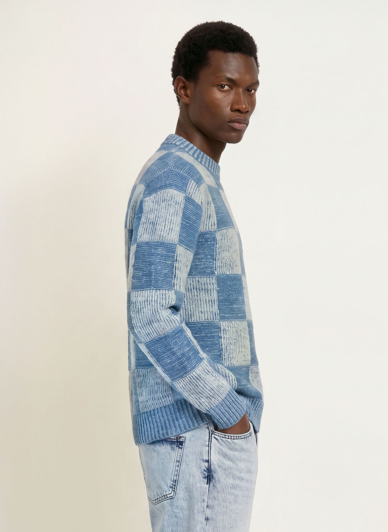 LES DEUX Trui: BLAUW / CRÈME