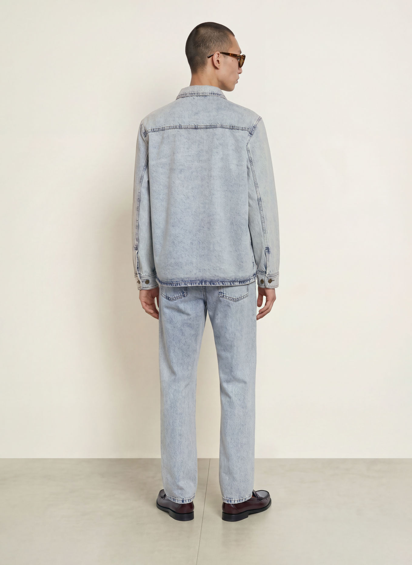 LES DEUX Jeans-Overshirt: HELLBLAU