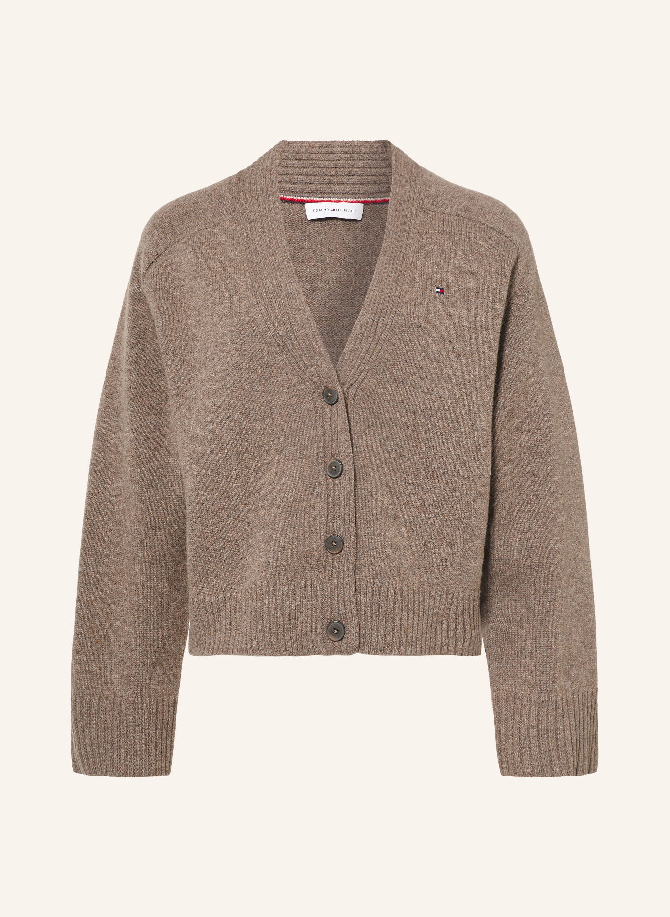 TOMMY HILFIGER Cardigan: TAUPE