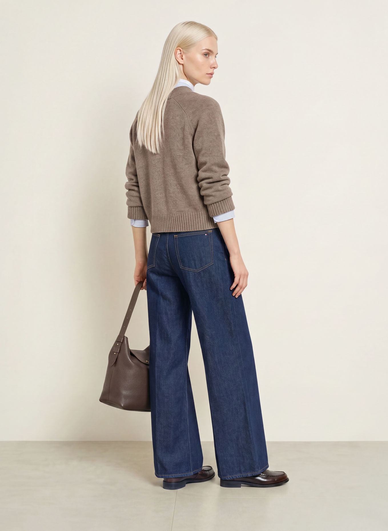 TOMMY HILFIGER Cardigan: TAUPE