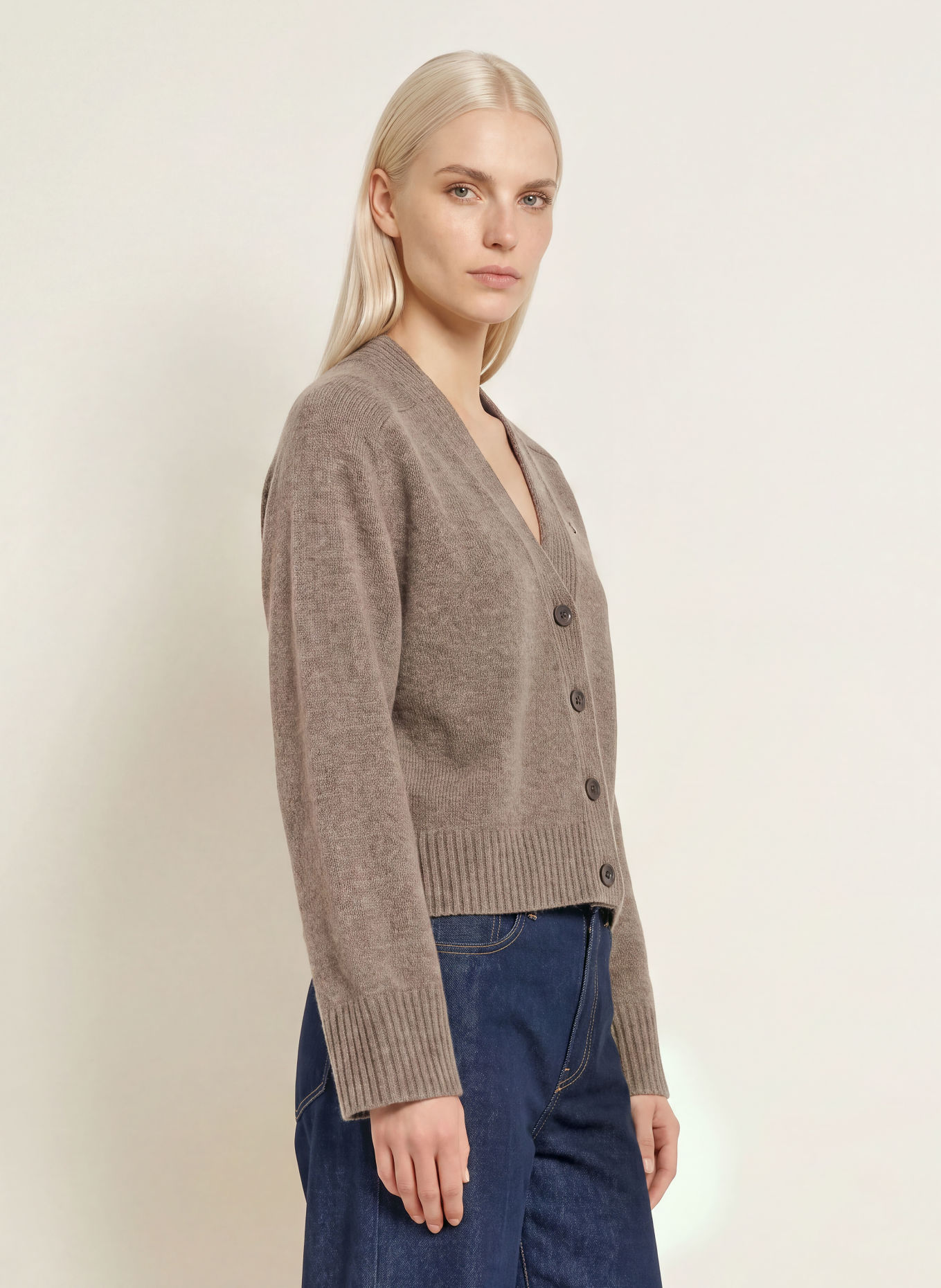 TOMMY HILFIGER Cardigan: TAUPE