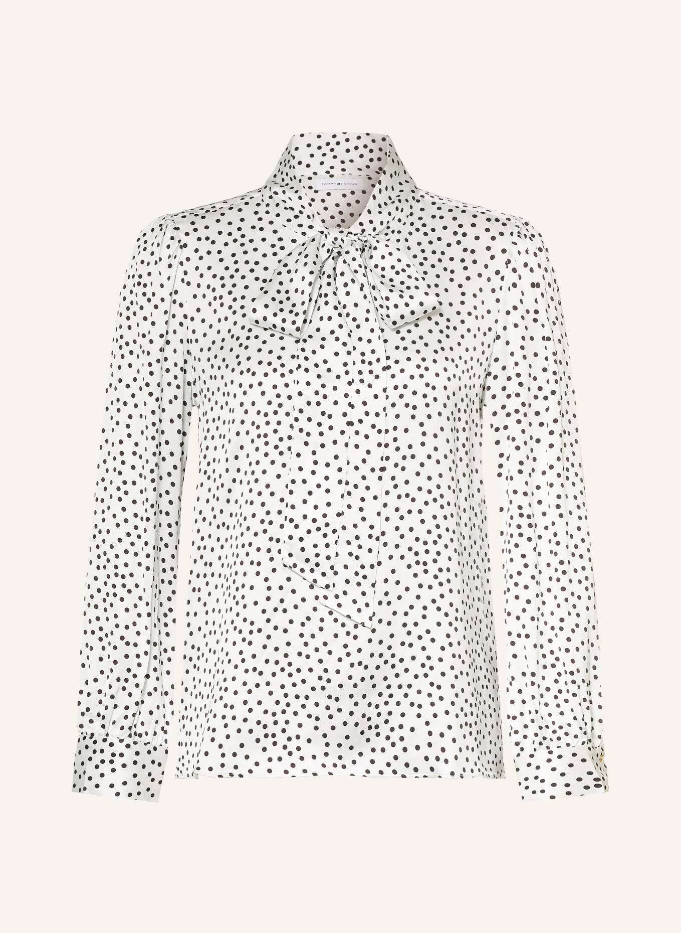 TOMMY HILFIGER Blouse à lavallière: BLANC / NOIR
