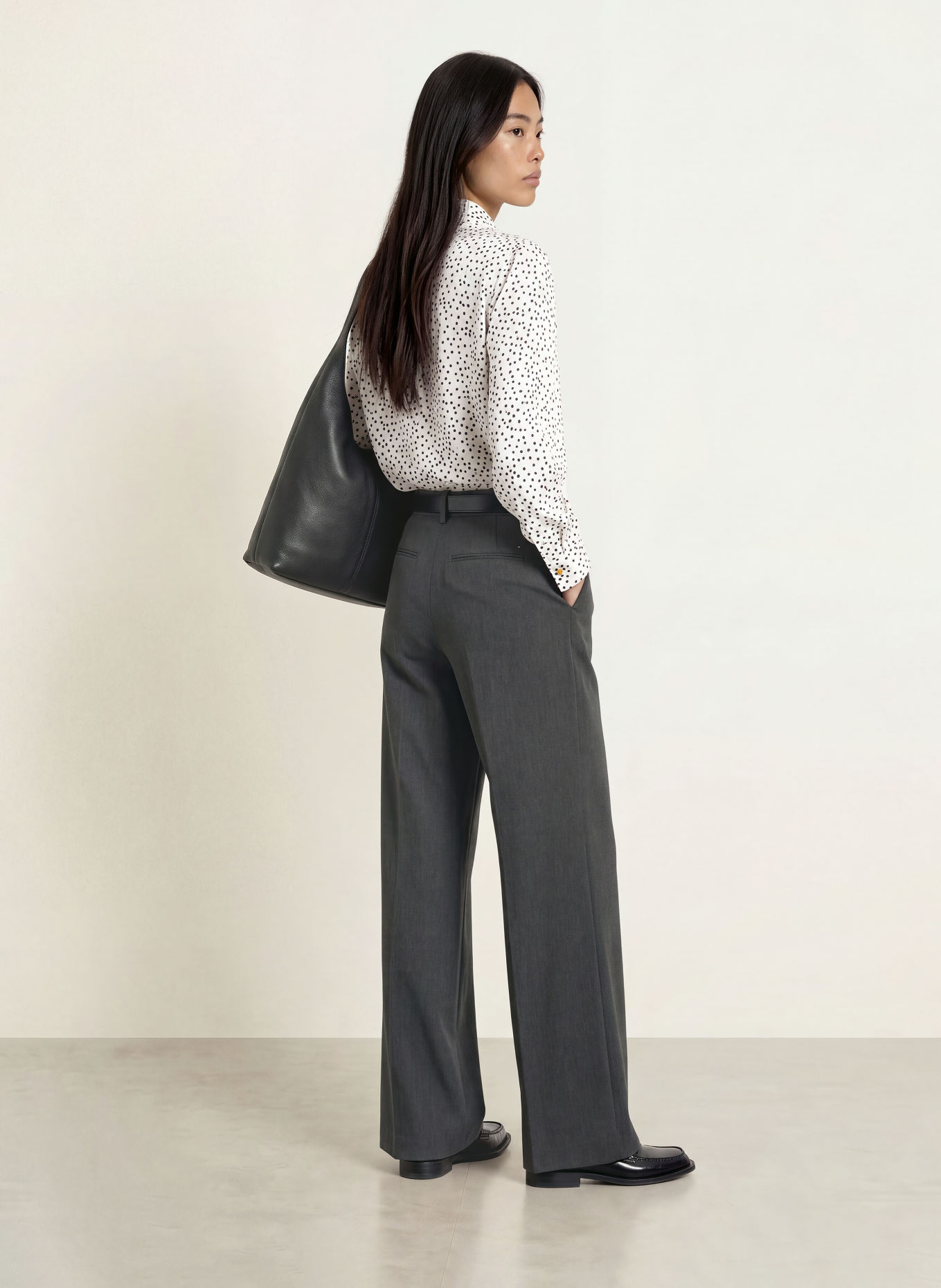 TOMMY HILFIGER Blouse à lavallière: BLANC / NOIR