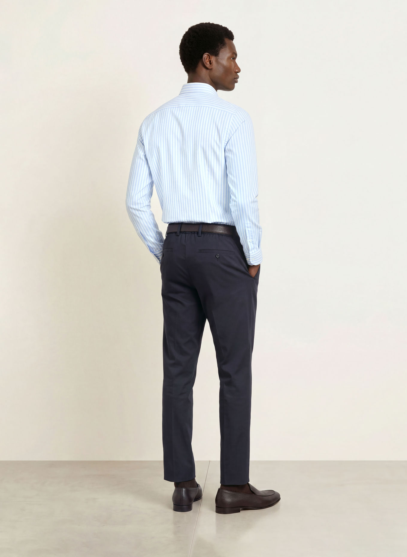 OLYMP Chemise Luxor, coupe moderne: BLANC / BLEU CLAIR