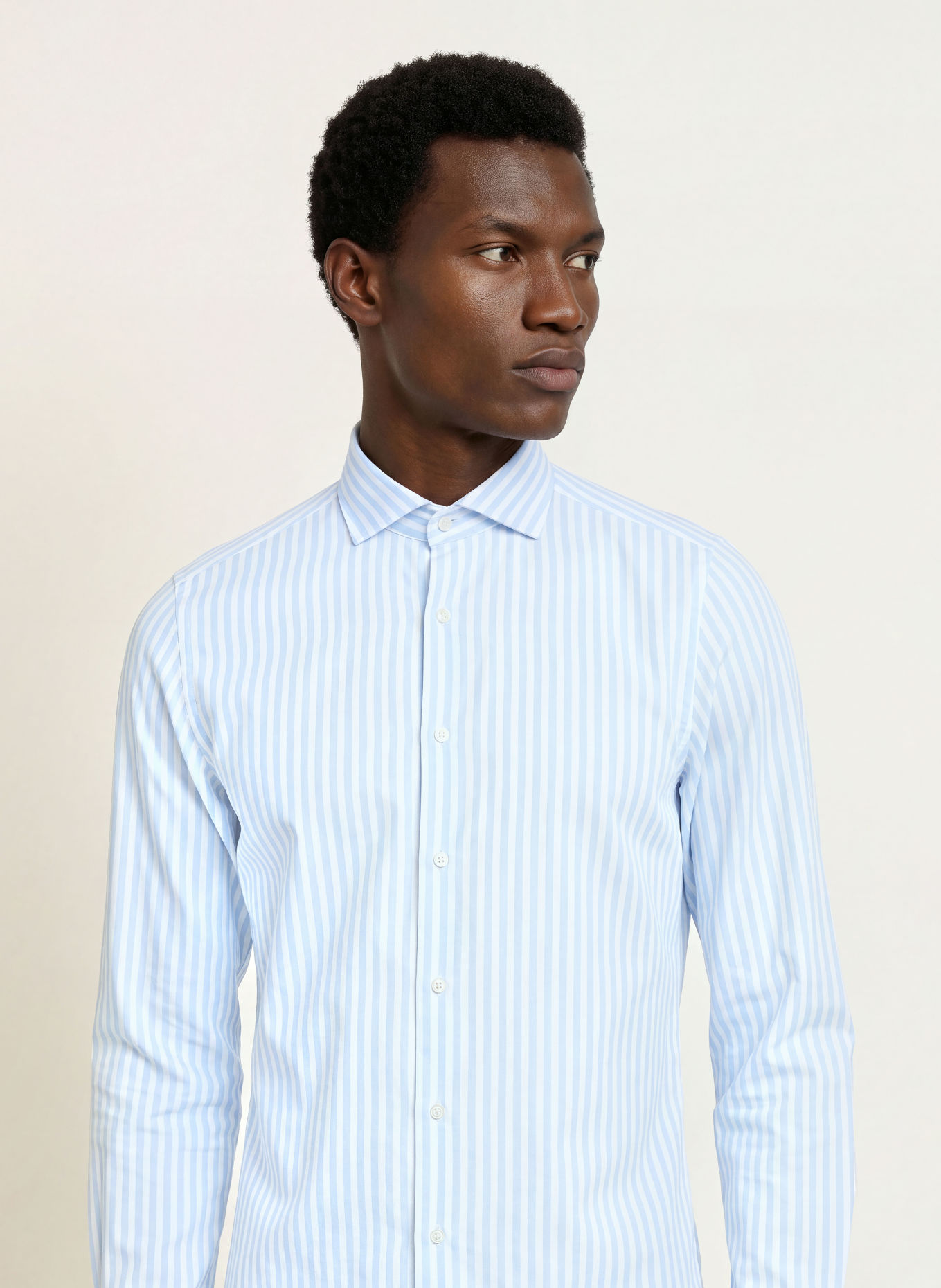 OLYMP Chemise Luxor, coupe moderne: BLANC / BLEU CLAIR