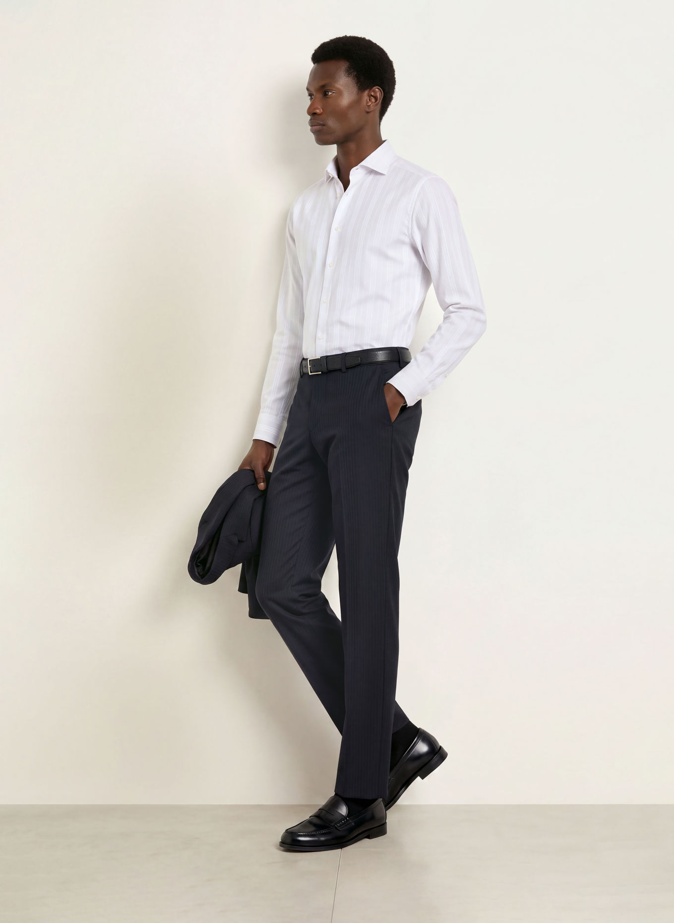 OLYMP Hemd Smart modern fit: HELLGRAU / WEISS