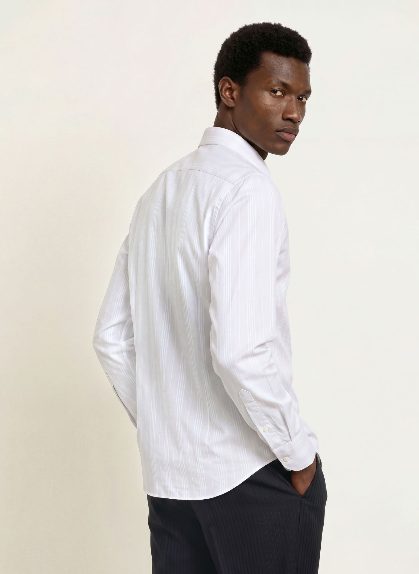 OLYMP Hemd Smart modern fit: HELLGRAU / WEISS
