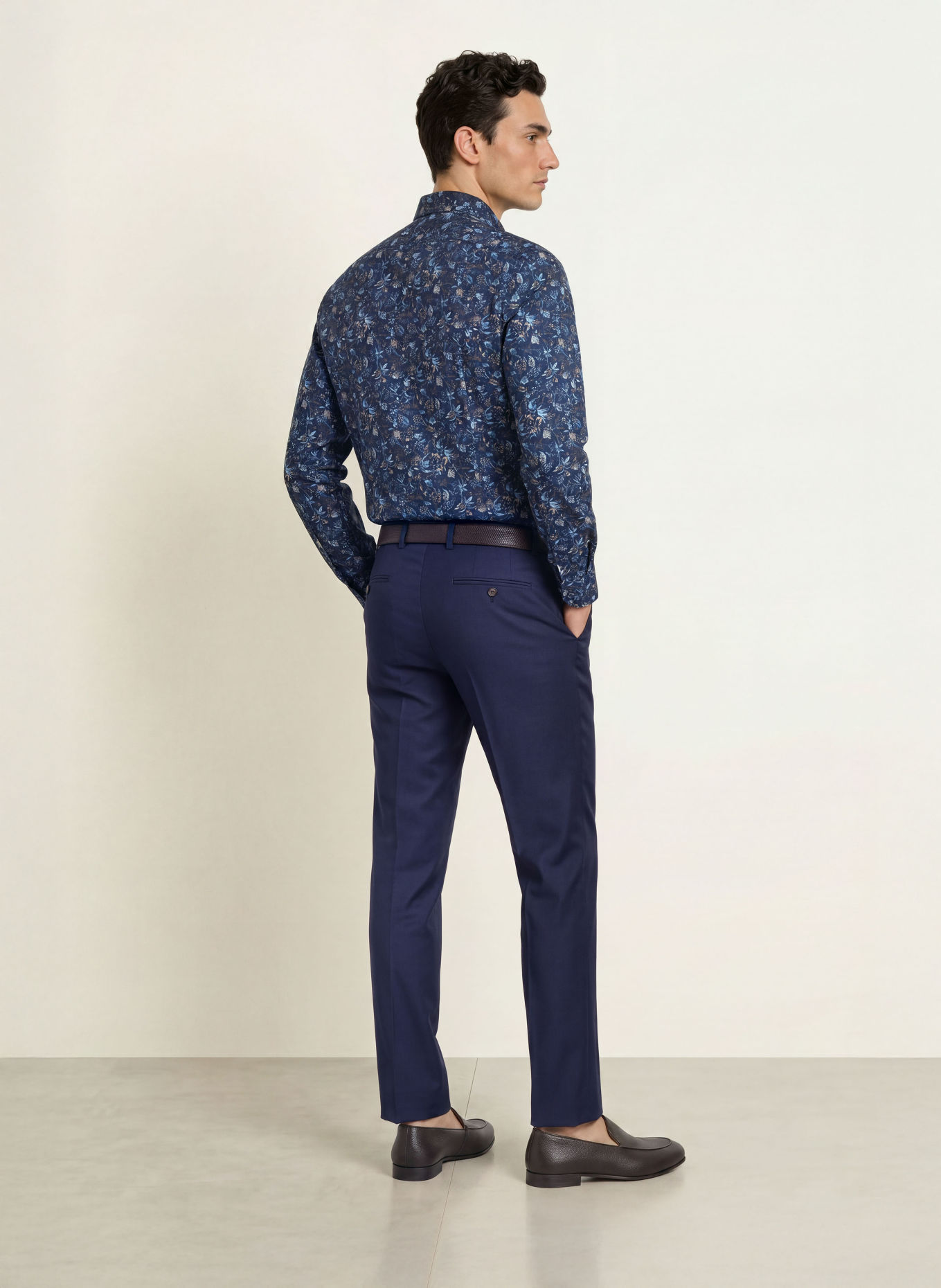 OLYMP Hemd Luxor modern fit: DUNKELBLAU / TAUPE / HELLBLAU