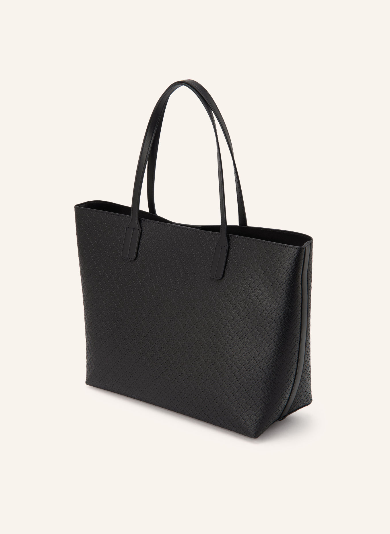 TOMMY HILFIGER Shopperka z torebką typu pouch: CZARNY / ZŁOTY