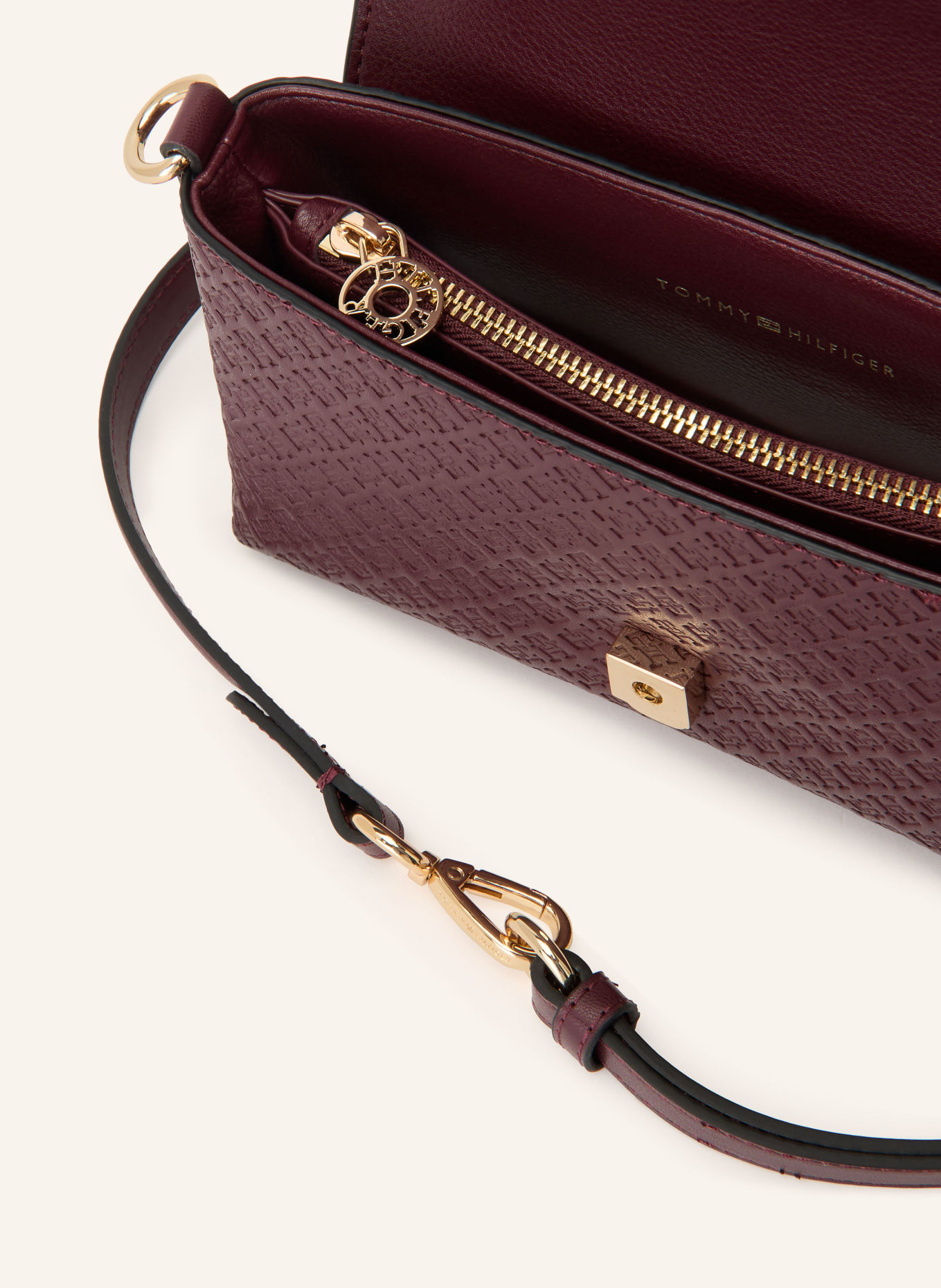 TOMMY HILFIGER Sac à bandoulière ICON: ROUGE FONCÉ