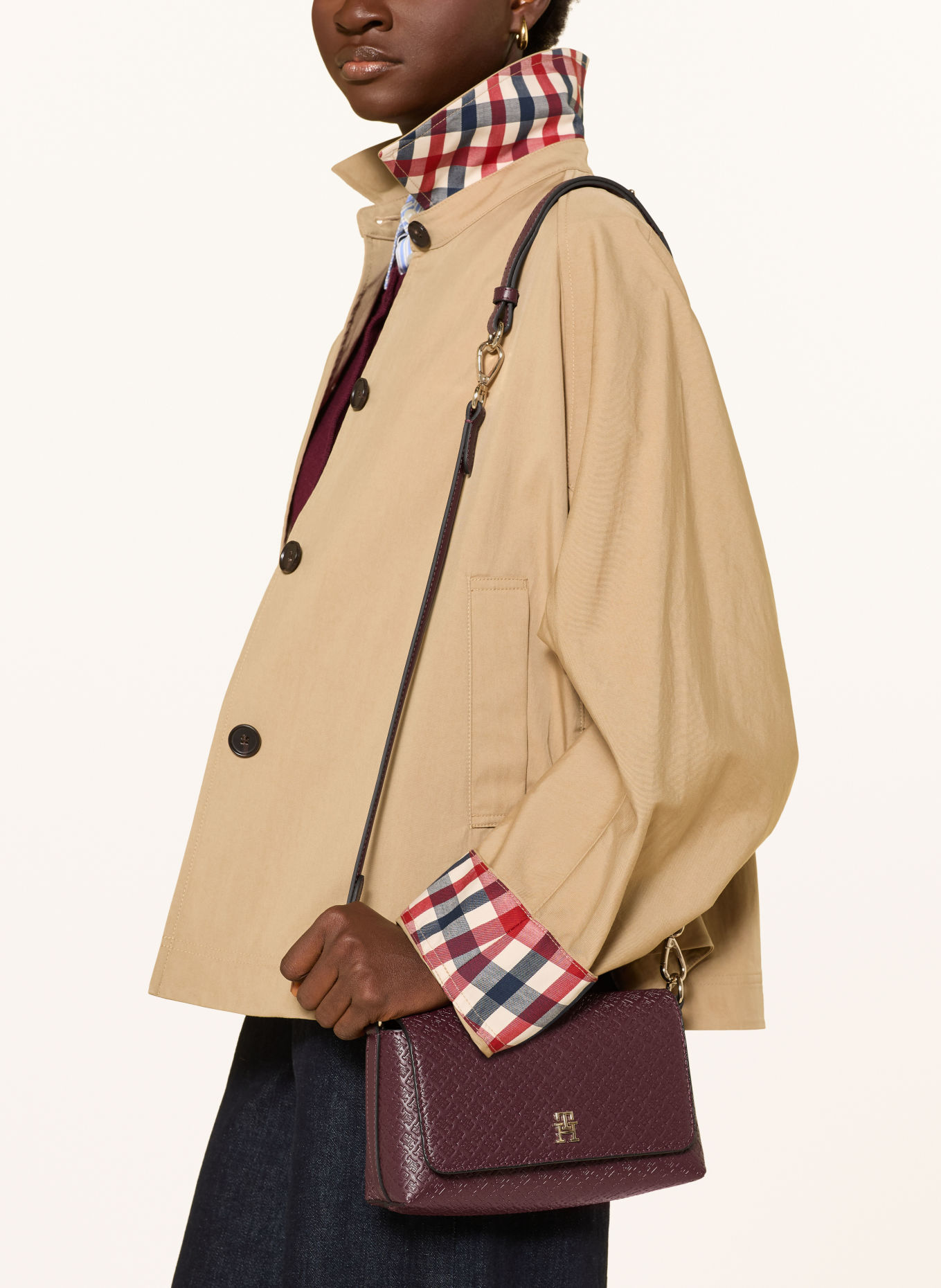 TOMMY HILFIGER Umhängetasche ICON: DUNKELROT