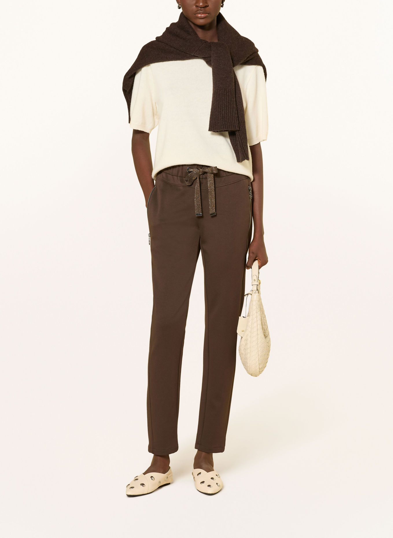 CARTOON Jogging-style trousers: TAUPE