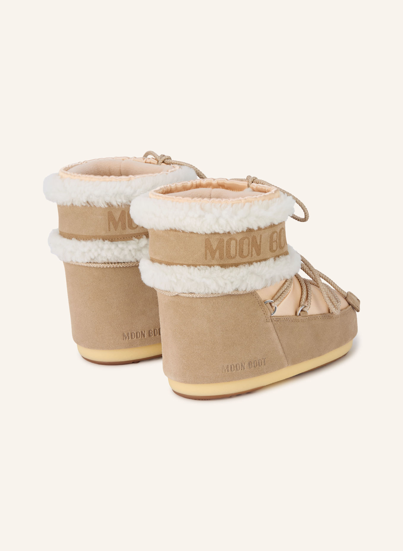 MOON BOOT Moon Boots MB ICON LOW PEARLY: BEIGE / HELLBRAUN
