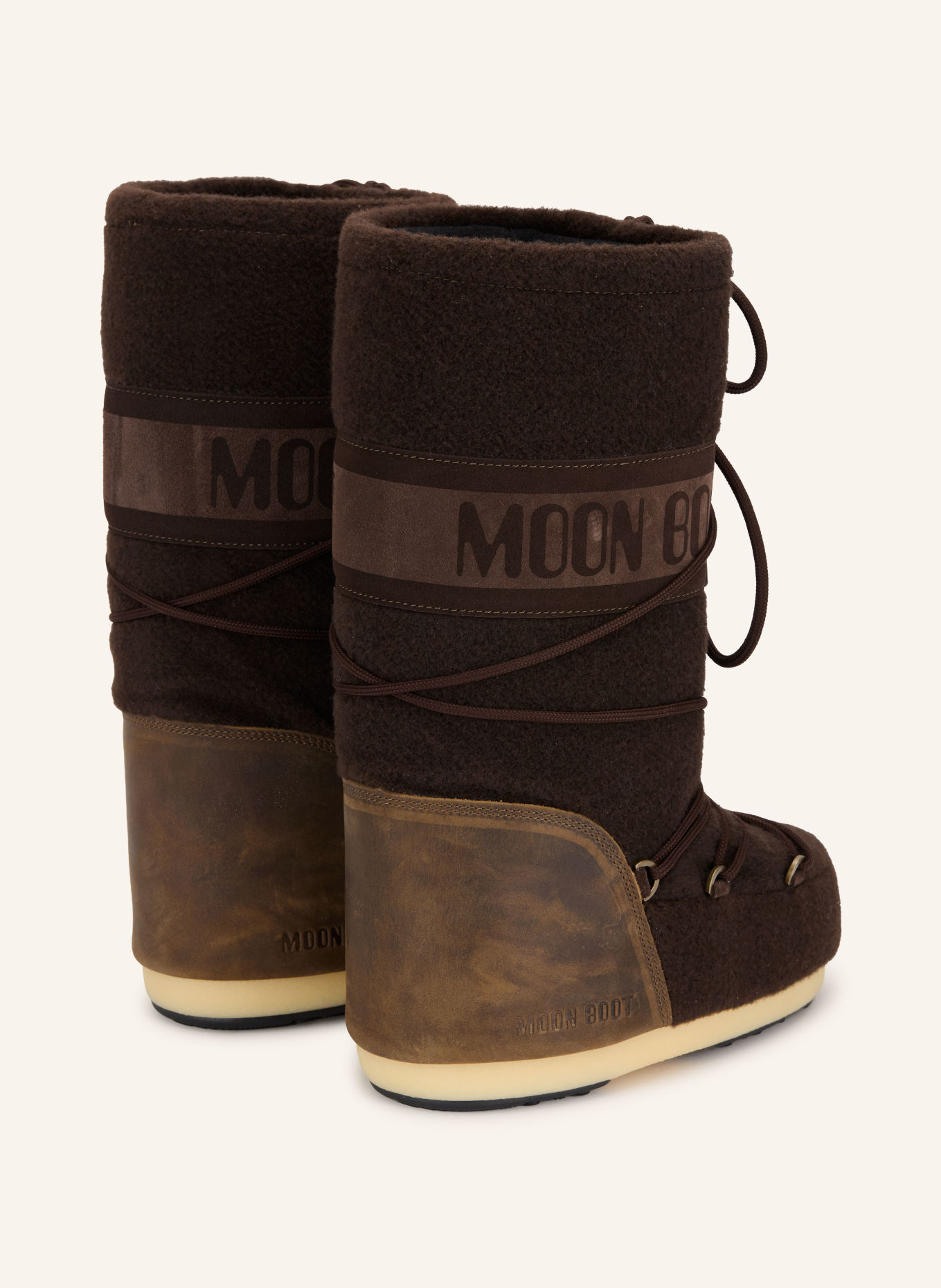 MOON BOOT Moon Boots MB ICON NUBUCK FELT: DUNKELBRAUN