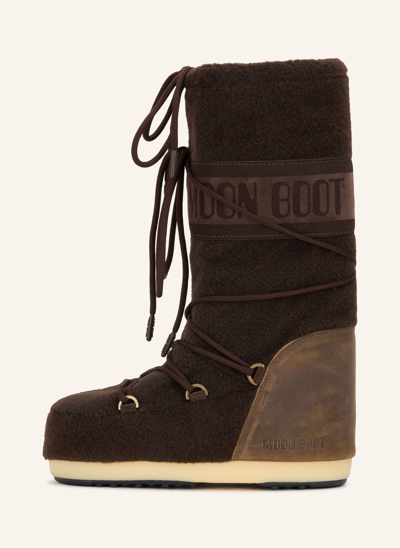 MOON BOOT Moon Boots MB ICON NUBUCK FELT: DUNKELBRAUN