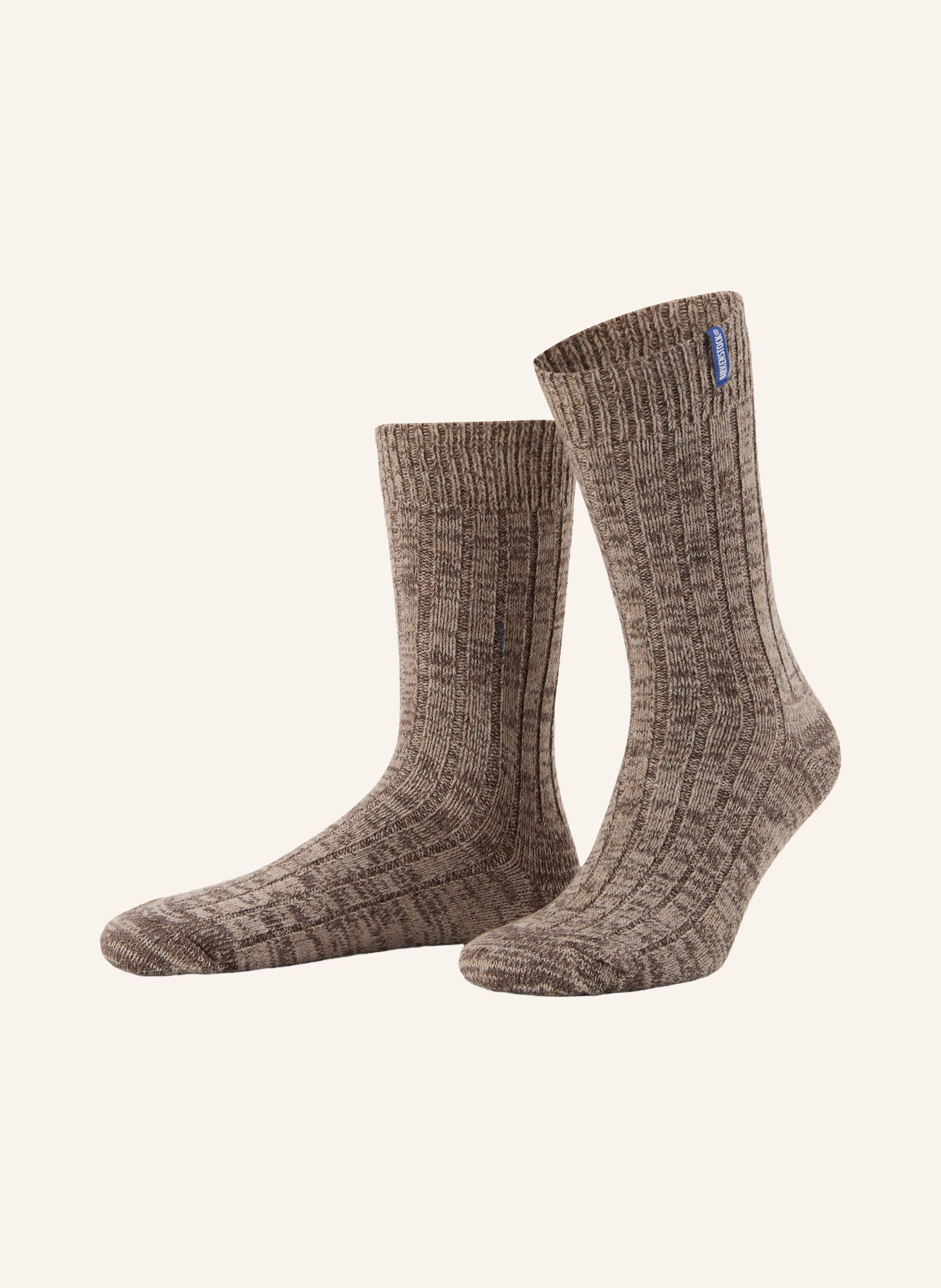 BIRKENSTOCK Sokker WINTER WOOL: TAUPE / MØRKEBRUN