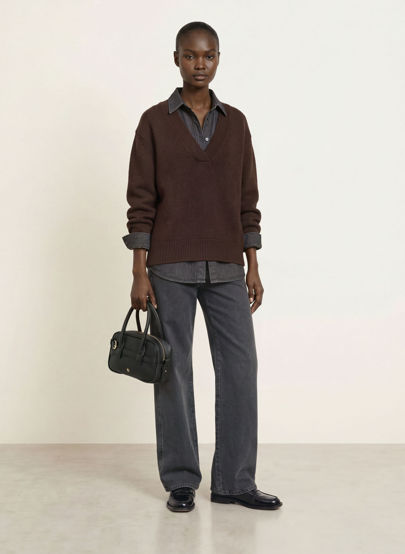 CLOSED Pull: MARRON FONCÉ
