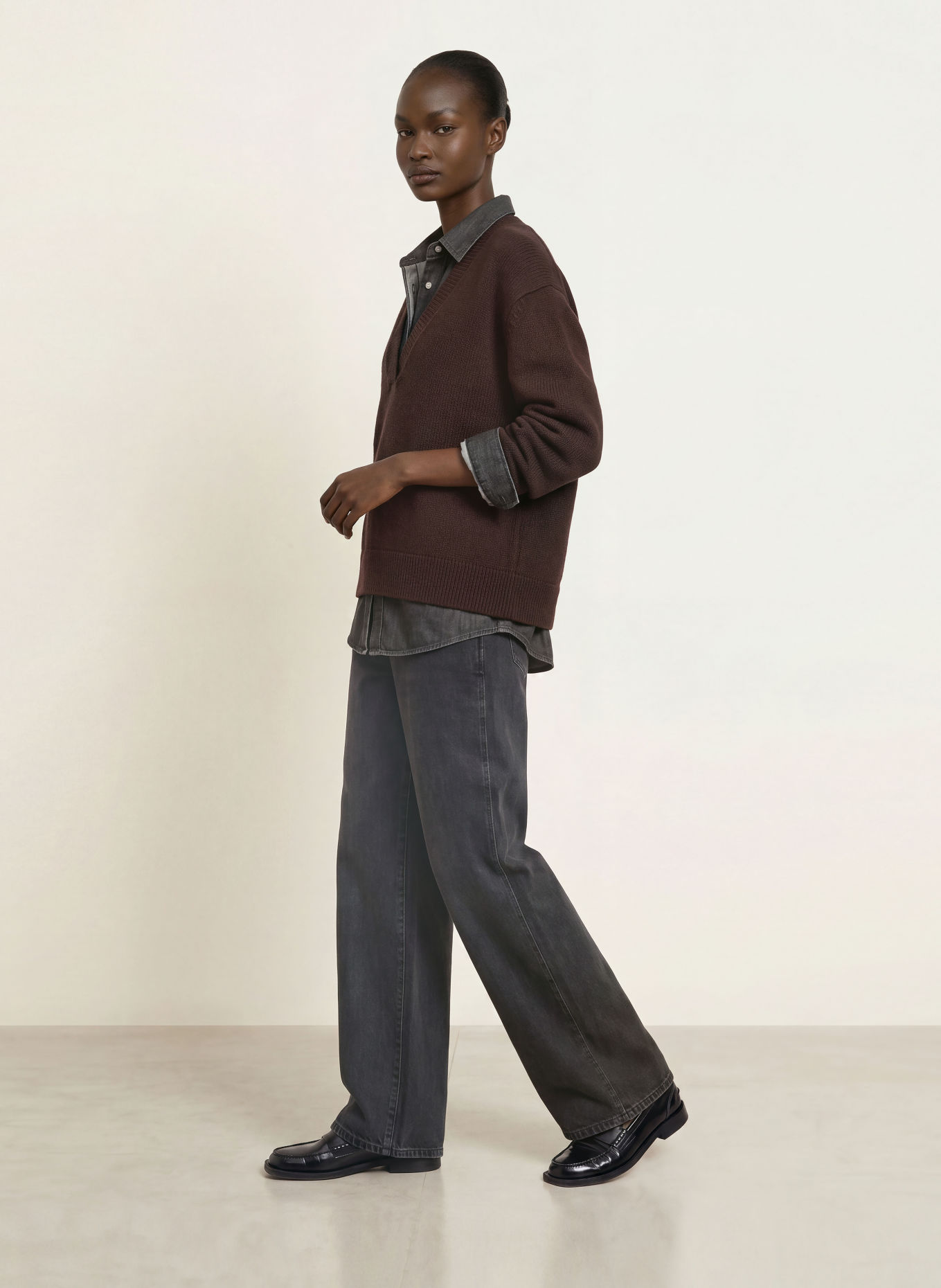 CLOSED Pull: MARRON FONCÉ