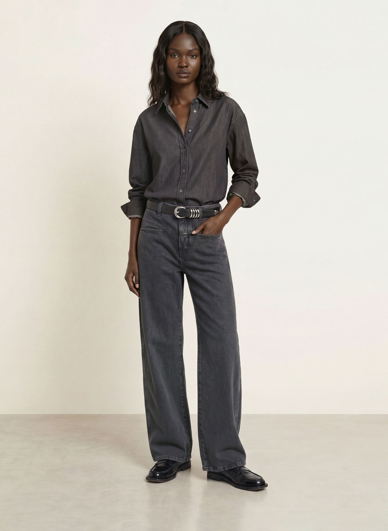 CLOSED Chemisier SLIT: GRIS