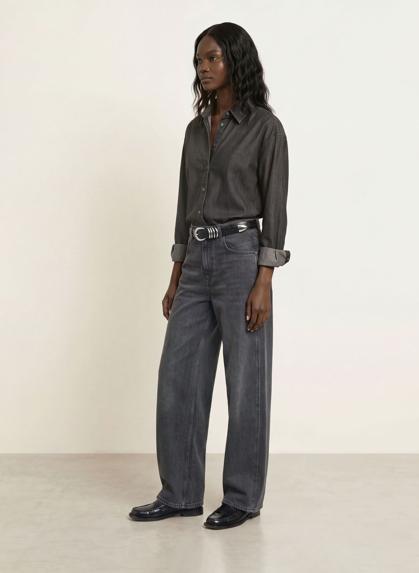 CLOSED Chemisier SLIT: GRIS