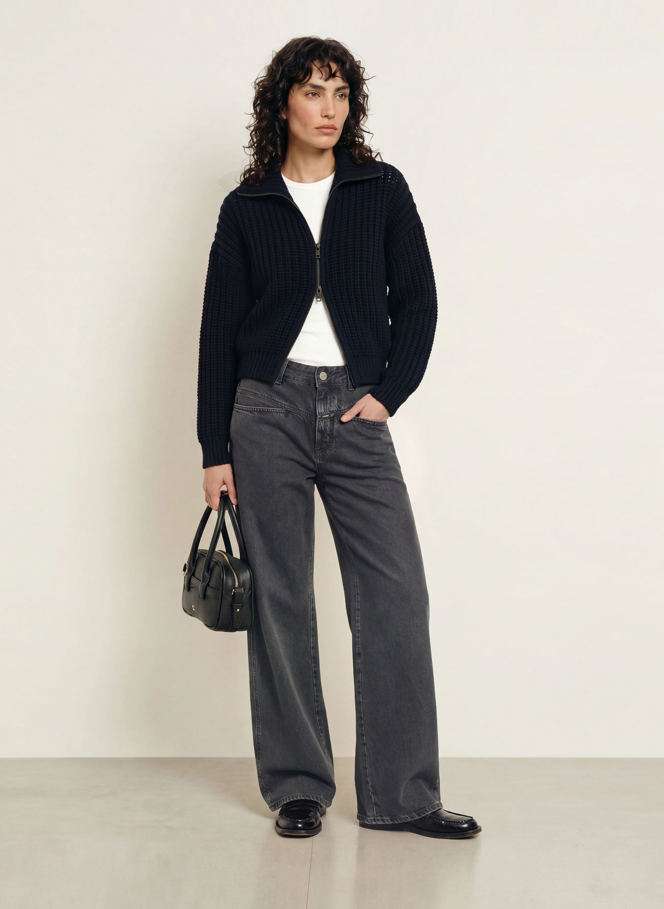 CLOSED Vest: DONKERBLAUW