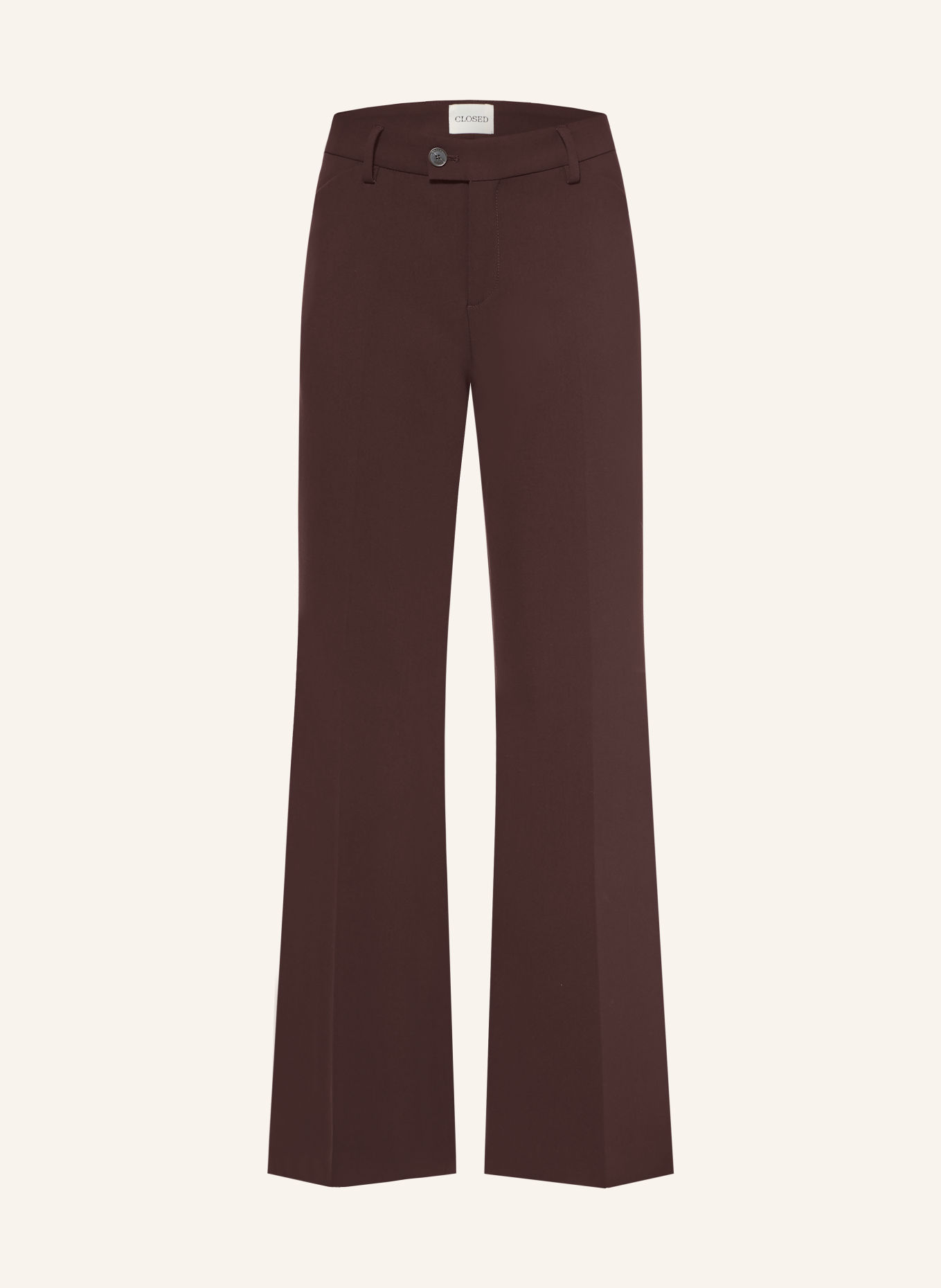 CLOSED FLYE Wide-leg trousers: DARK BROWN