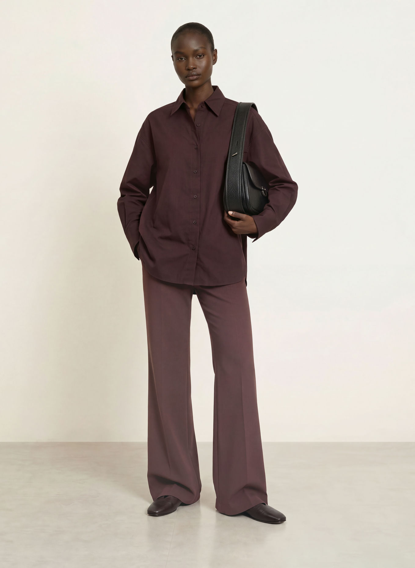 CLOSED Marlene-broek FLYE: MARRON FONCÉ