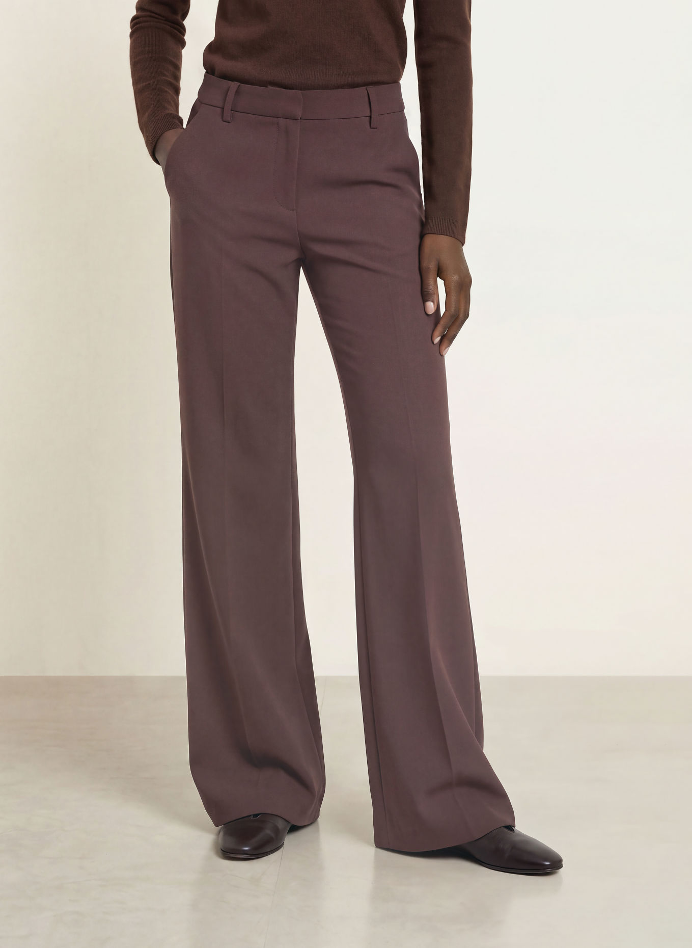 CLOSED Marlene-broek FLYE: MARRON FONCÉ