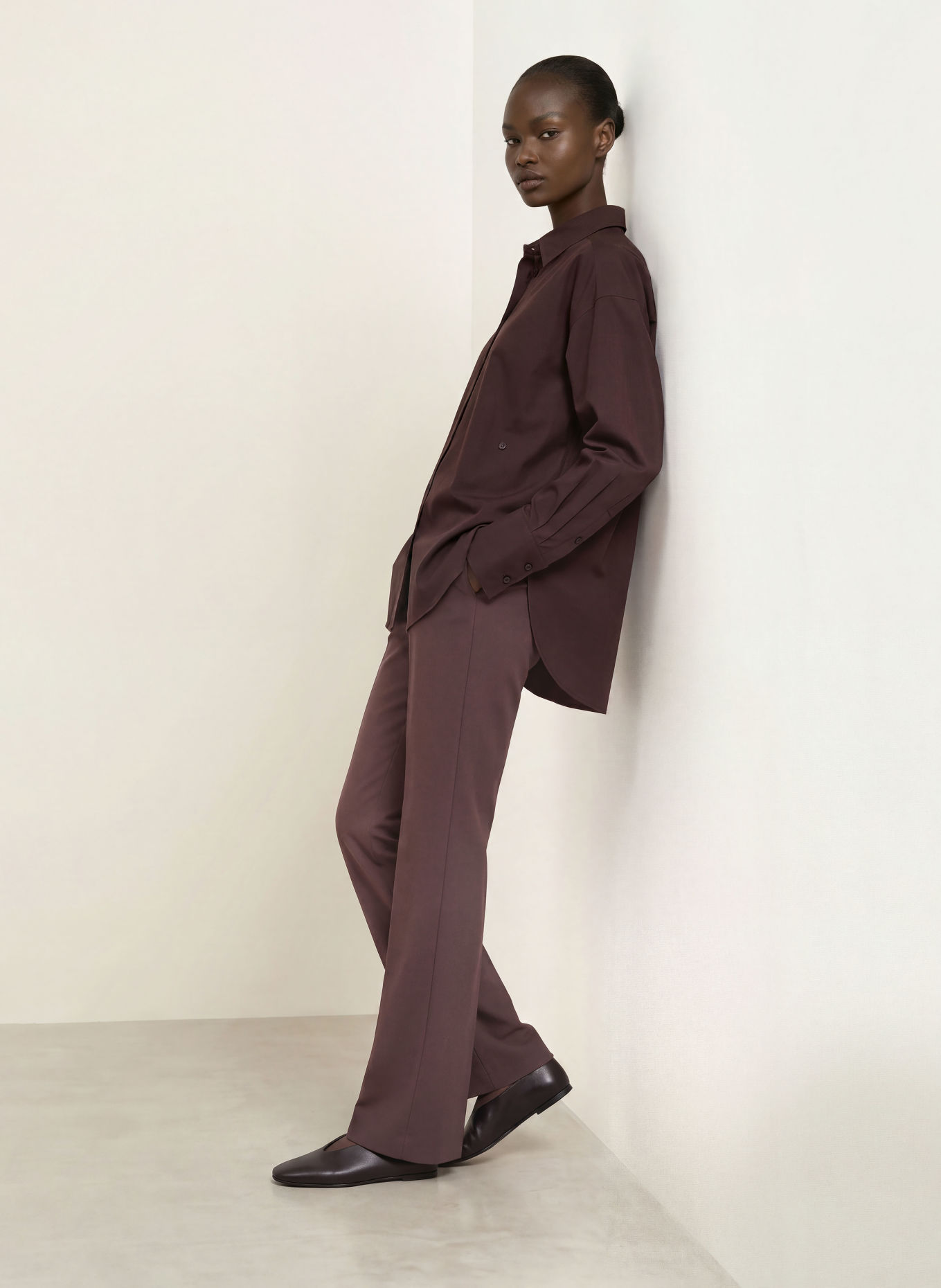 CLOSED Marlene-broek FLYE: MARRON FONCÉ