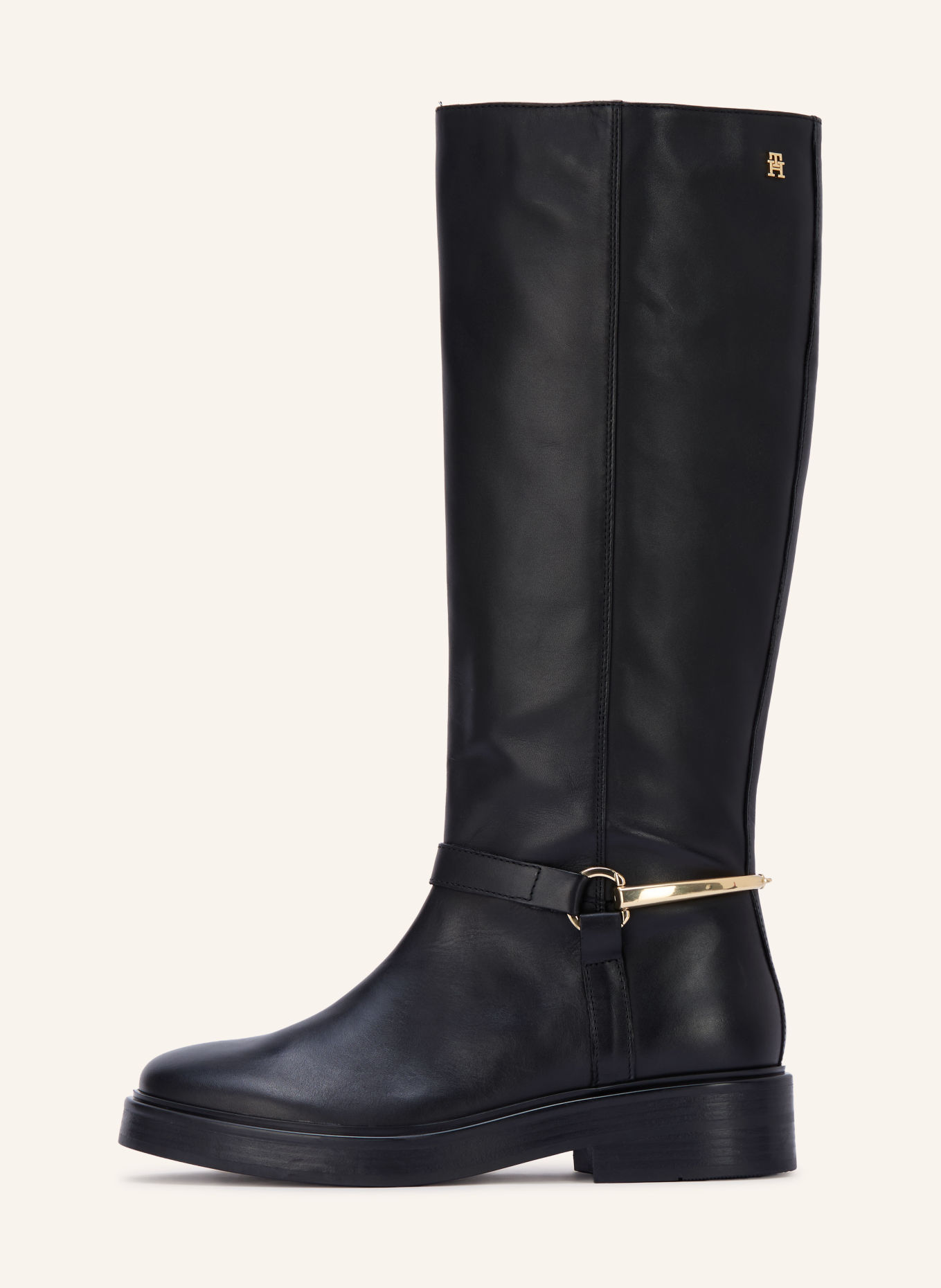 TOMMY HILFIGER Laarzen: ZWART / GOUD