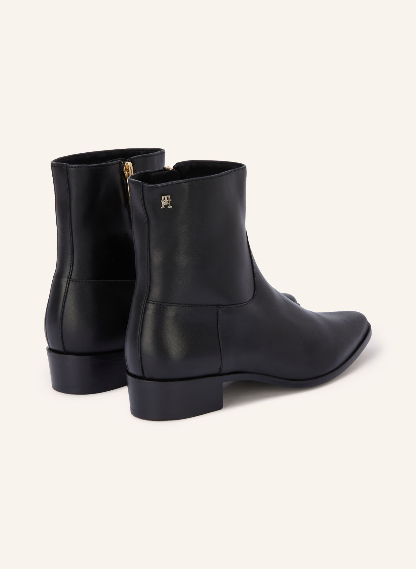 TOMMY HILFIGER Laarsjes: ZWART / GOUD