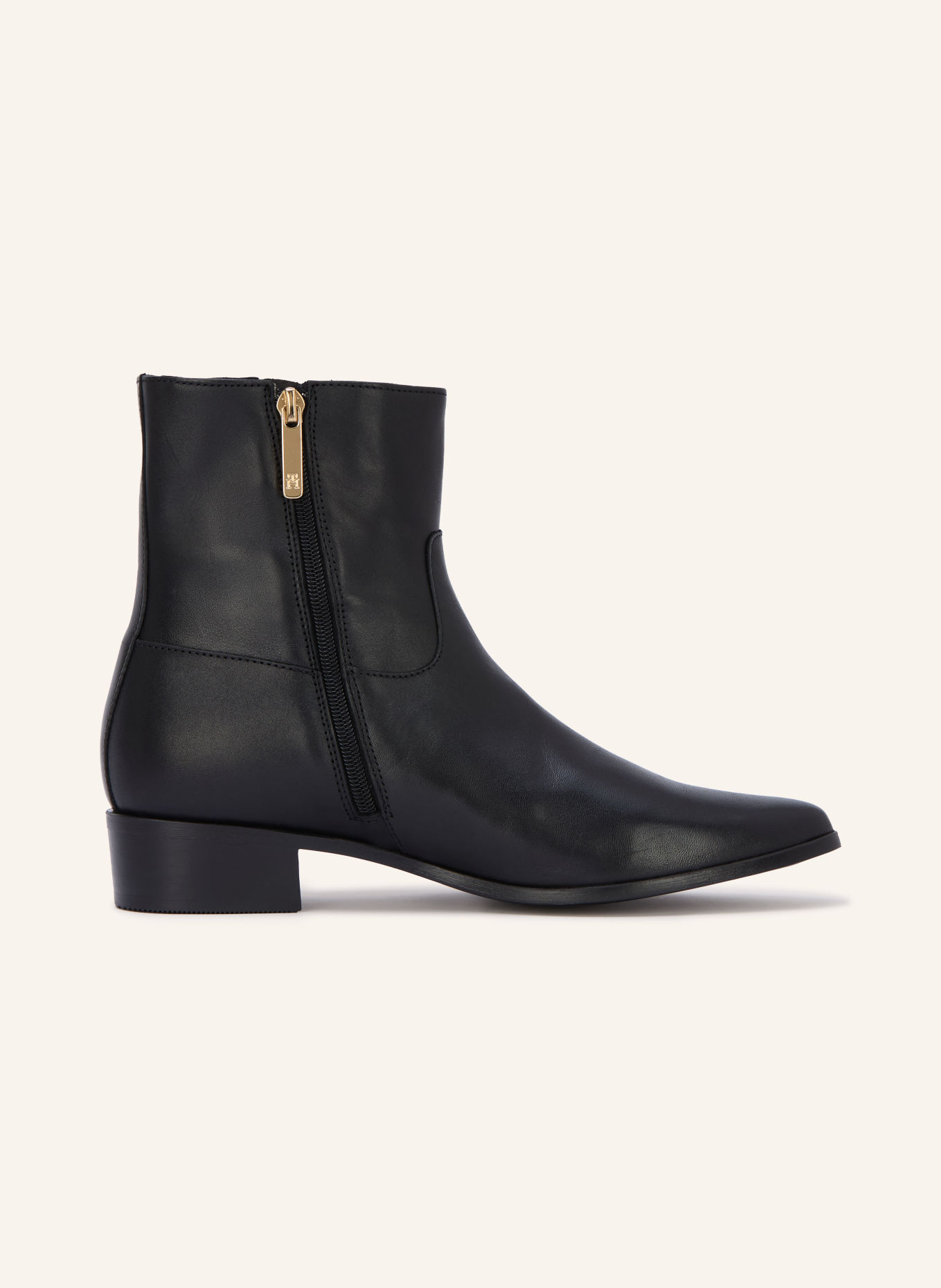 TOMMY HILFIGER Laarsjes: ZWART / GOUD