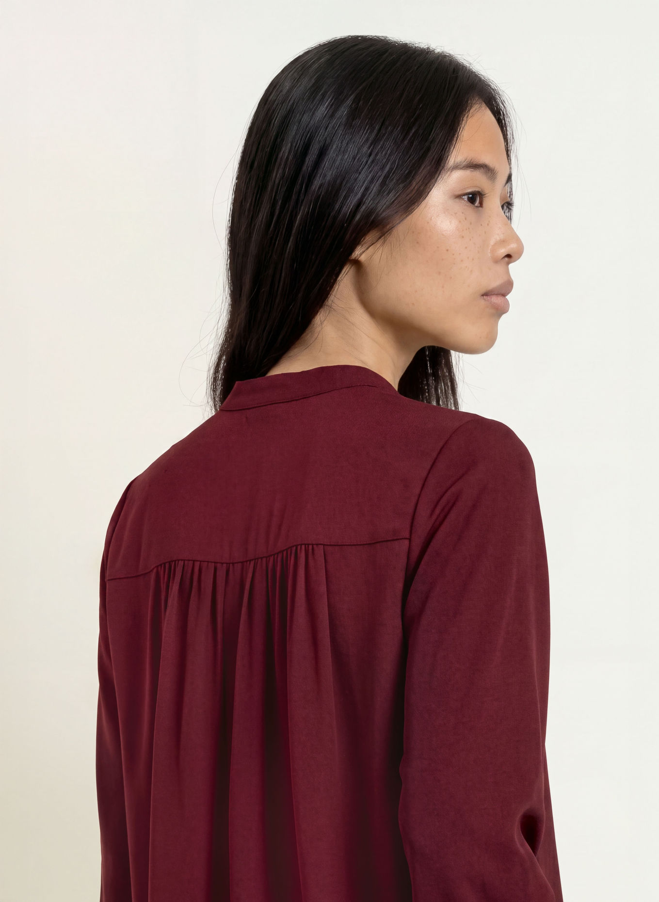 MORE & MORE Blusenshirt: DUNKELROT