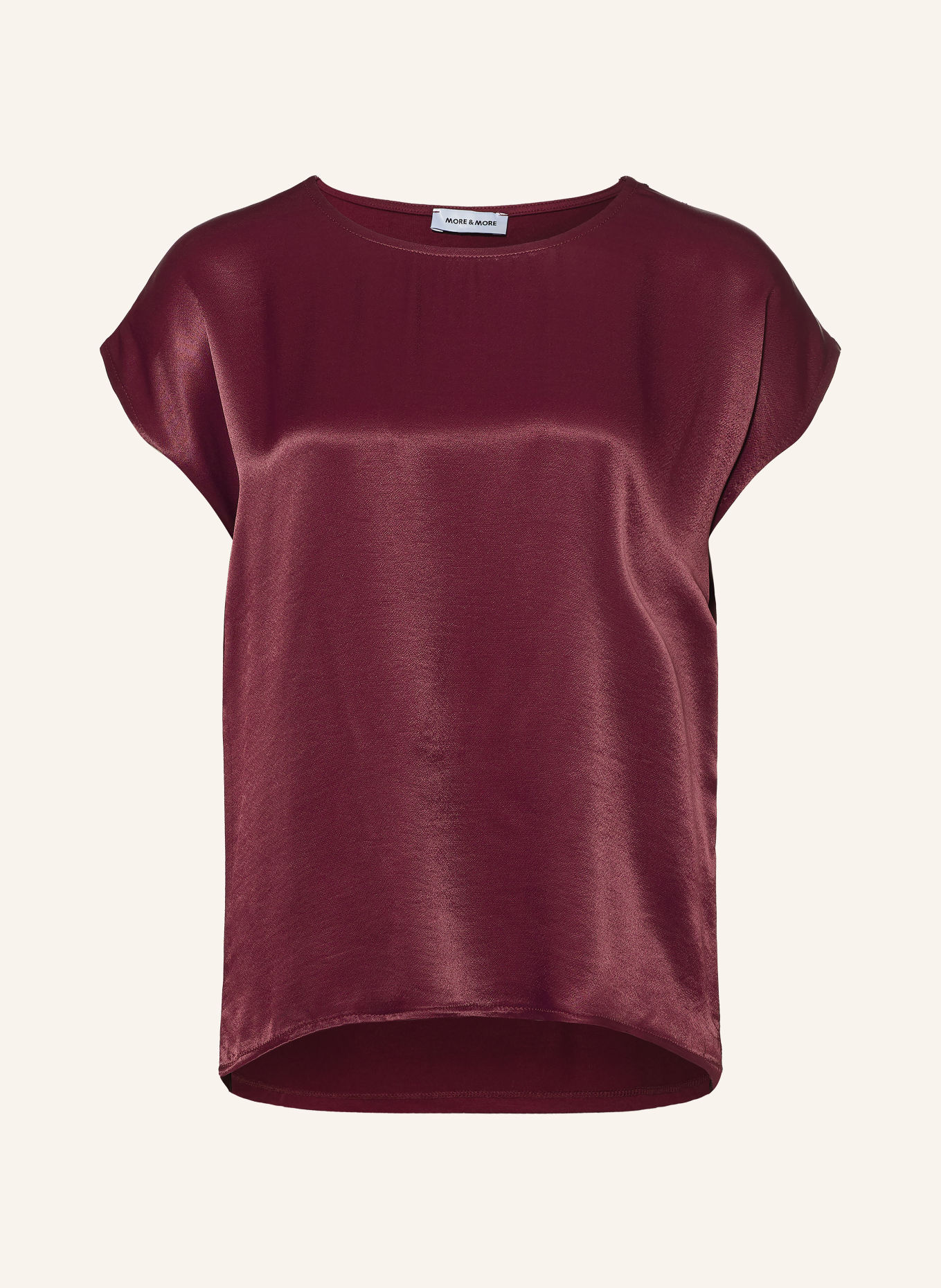 MORE & MORE T-shirt in a blend of materials: DARK RED