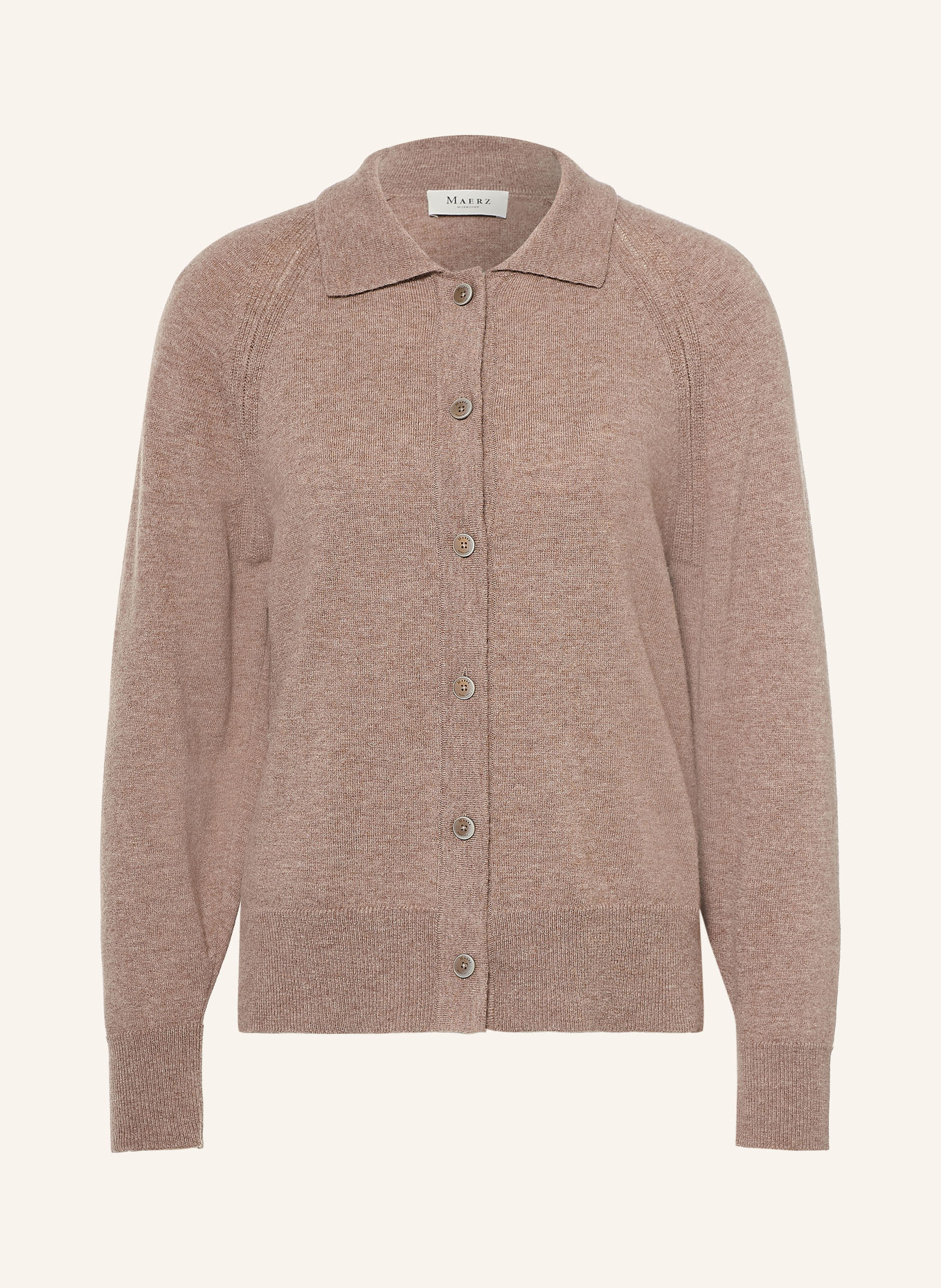 MAERZ MUENCHEN Strickjacke: TAUPE