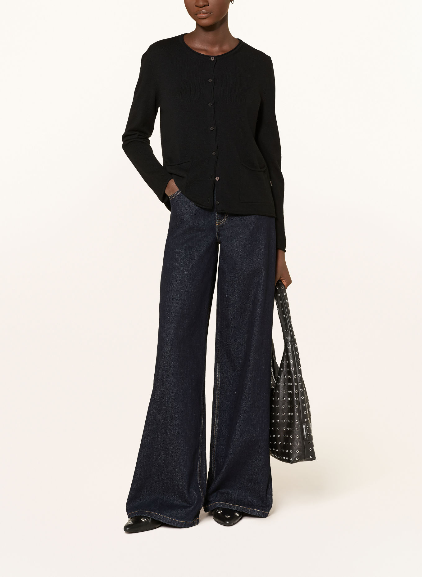 MAERZ MUENCHEN Cardigan: BLACK