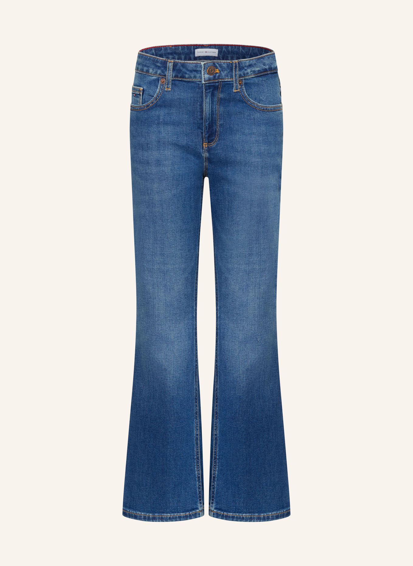 TOMMY HILFIGER Flared-Fit Jeans: 1A4 DENIM MEDIUM