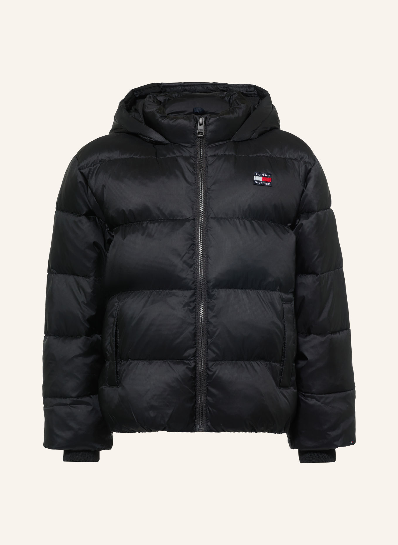 TOMMY HILFIGER Gewatteerde jas: ZWART
