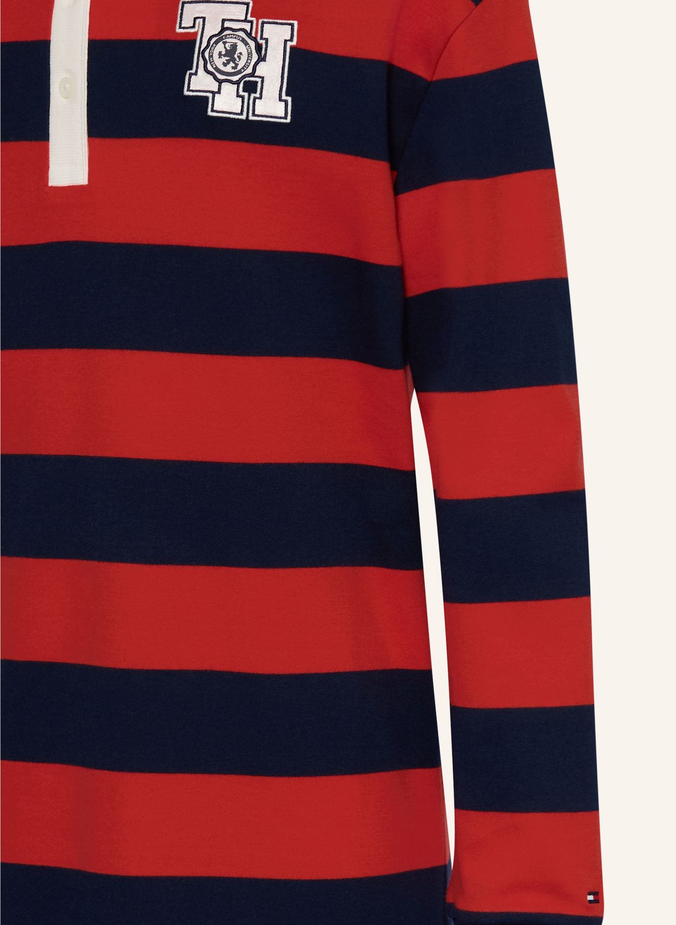 TOMMY HILFIGER Sukienka polo z jerseyu: CZERWONY / GRANATOWY / BIAŁY