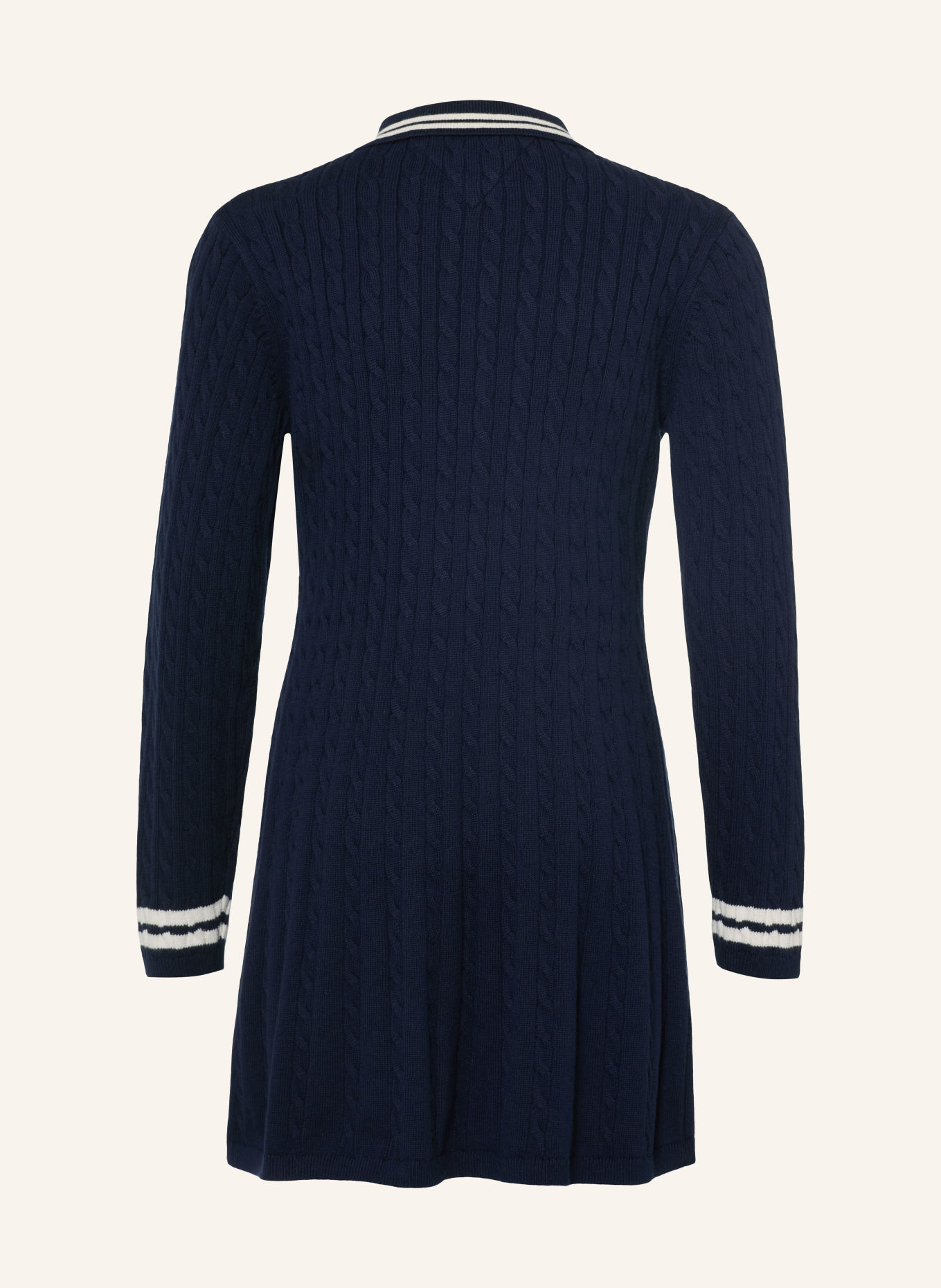 TOMMY HILFIGER Gebreide Polojurk PEANUTS™: DONKERBLAUW / WIT