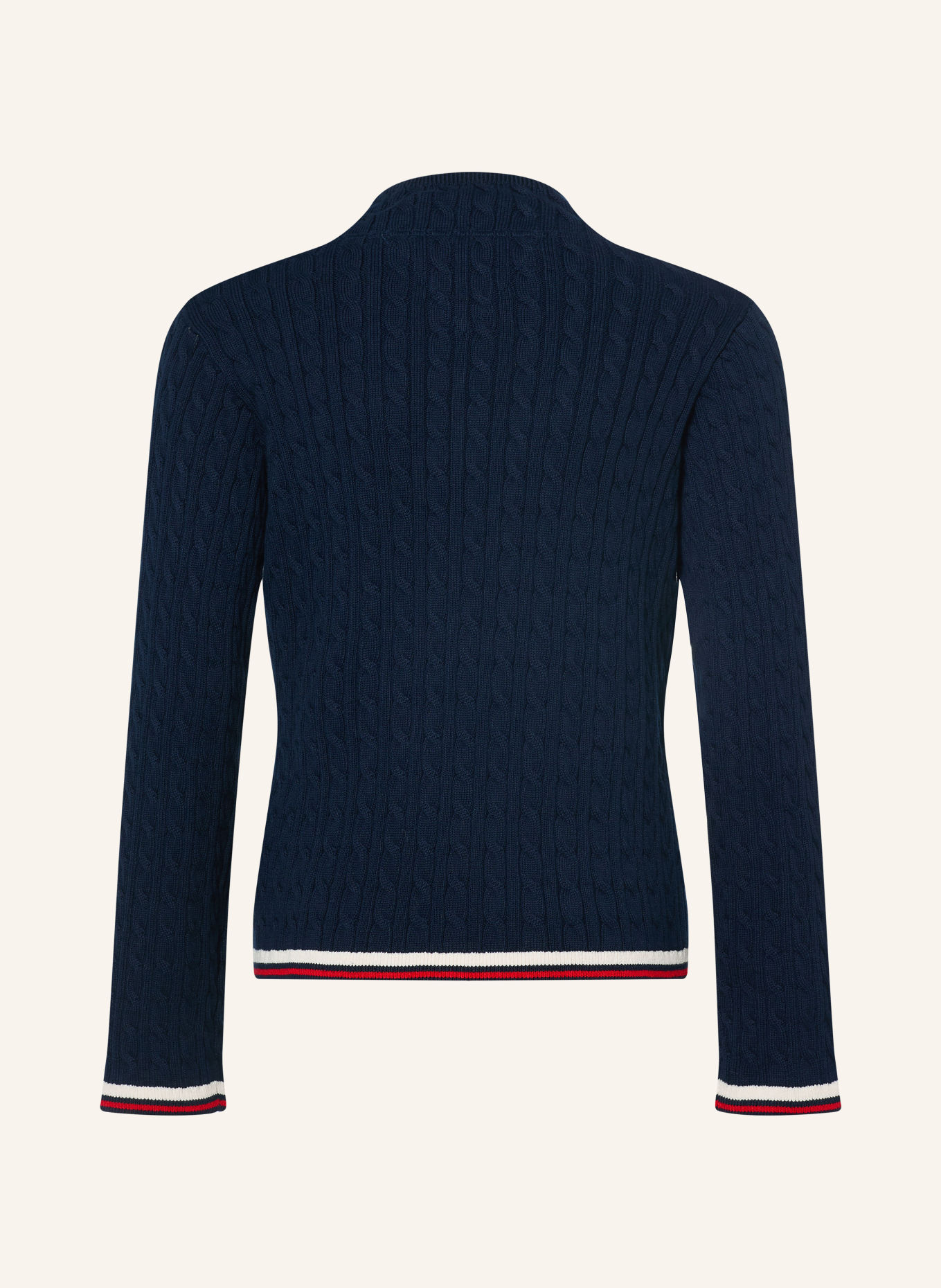 TOMMY HILFIGER Pullover: DUNKELBLAU / ROT / WEISS