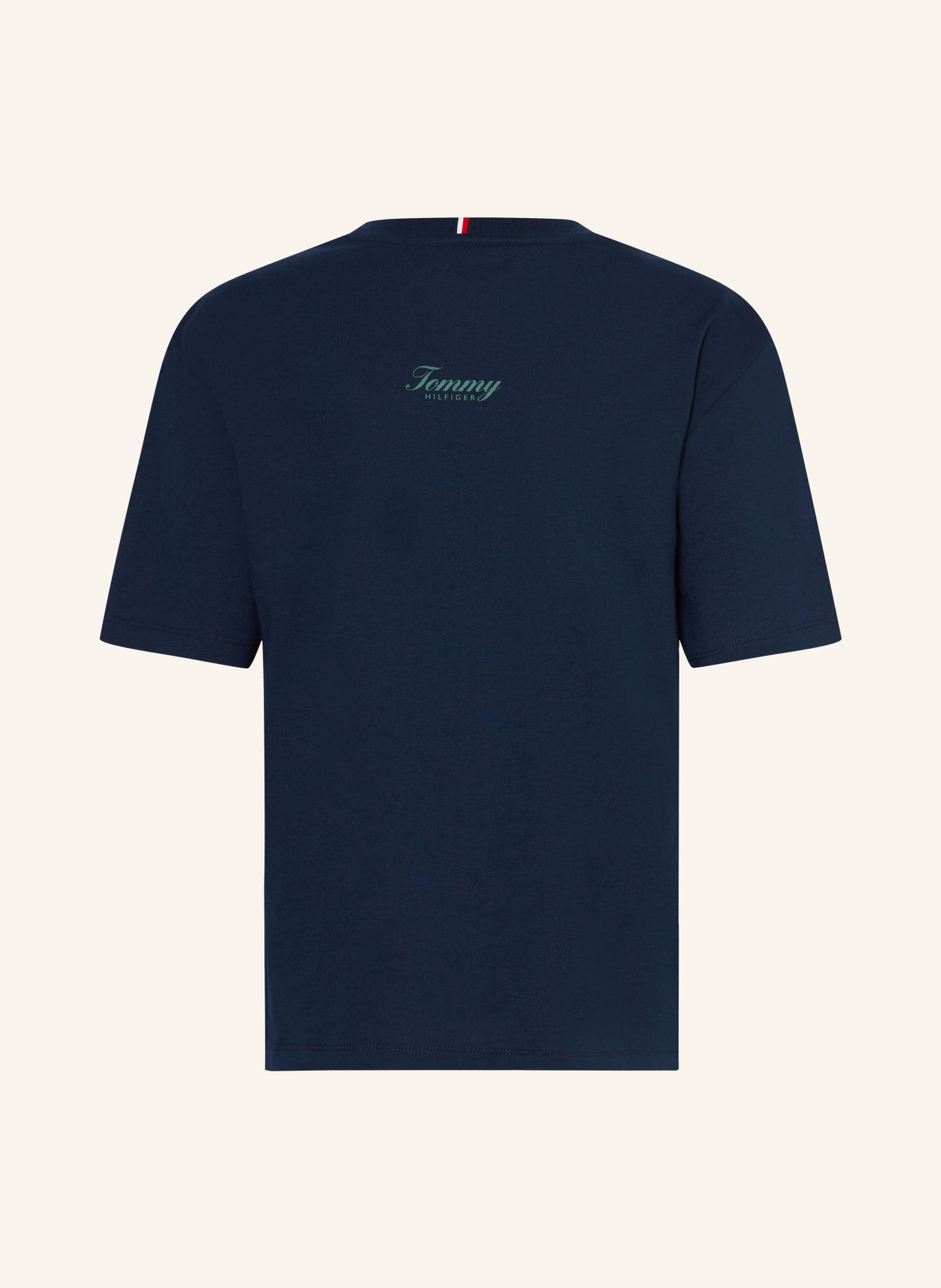 TOMMY HILFIGER Tricou: ALBASTRU ÎNCHIS / ROȘU / ALB