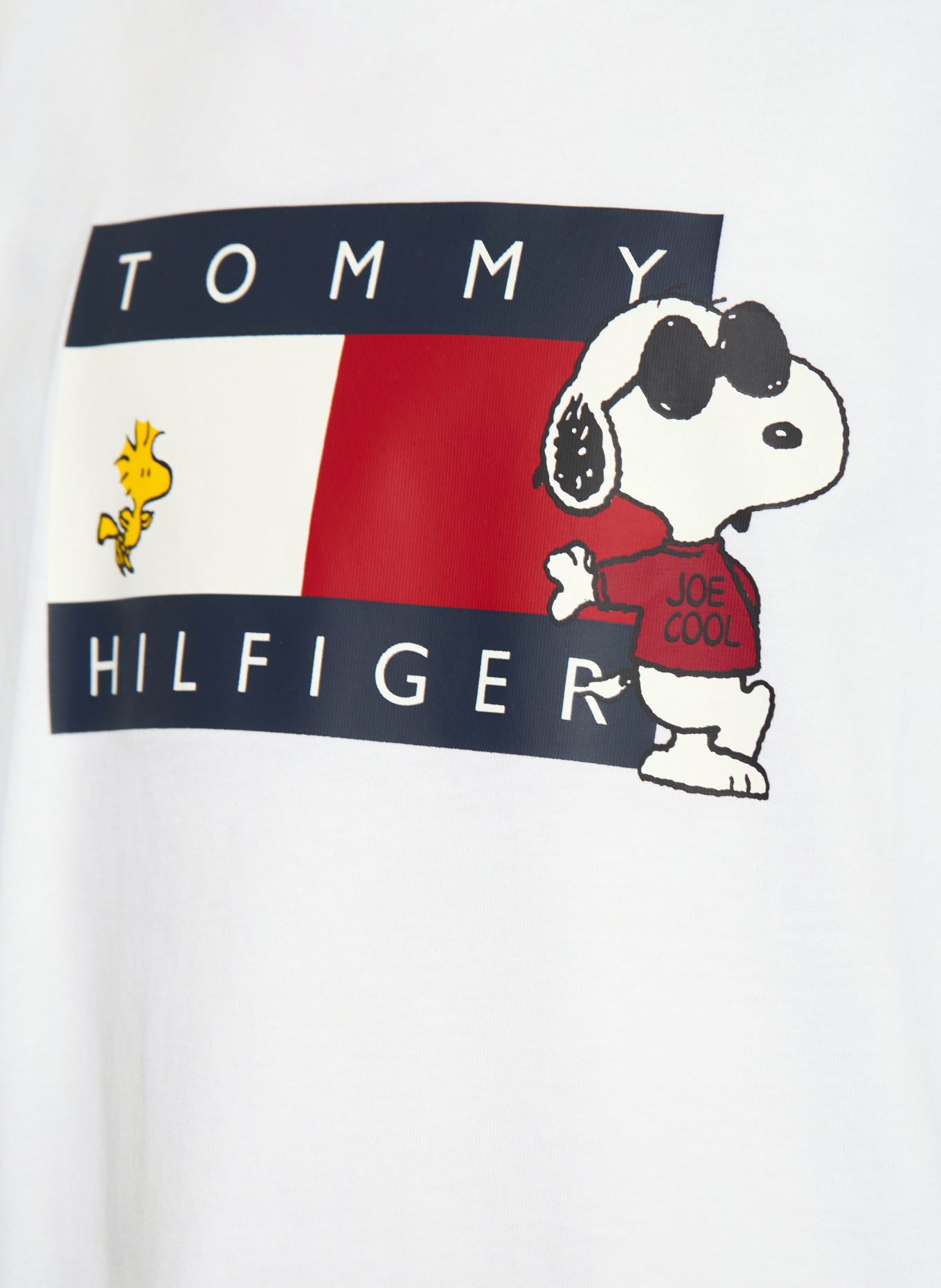 TOMMY HILFIGER T-shirt: WIT / DONKERROOD / DONKERBLAUW