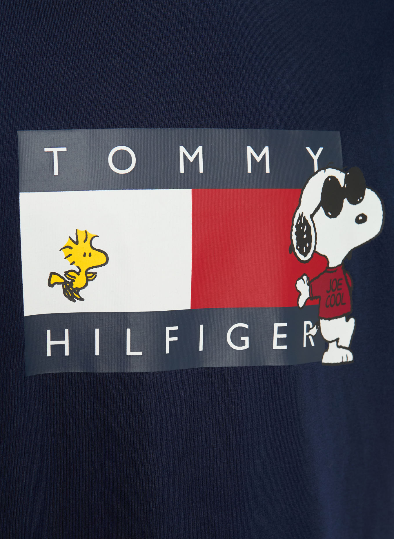 TOMMY HILFIGER T-shirt: DONKERBLAUW / ROOD / WIT