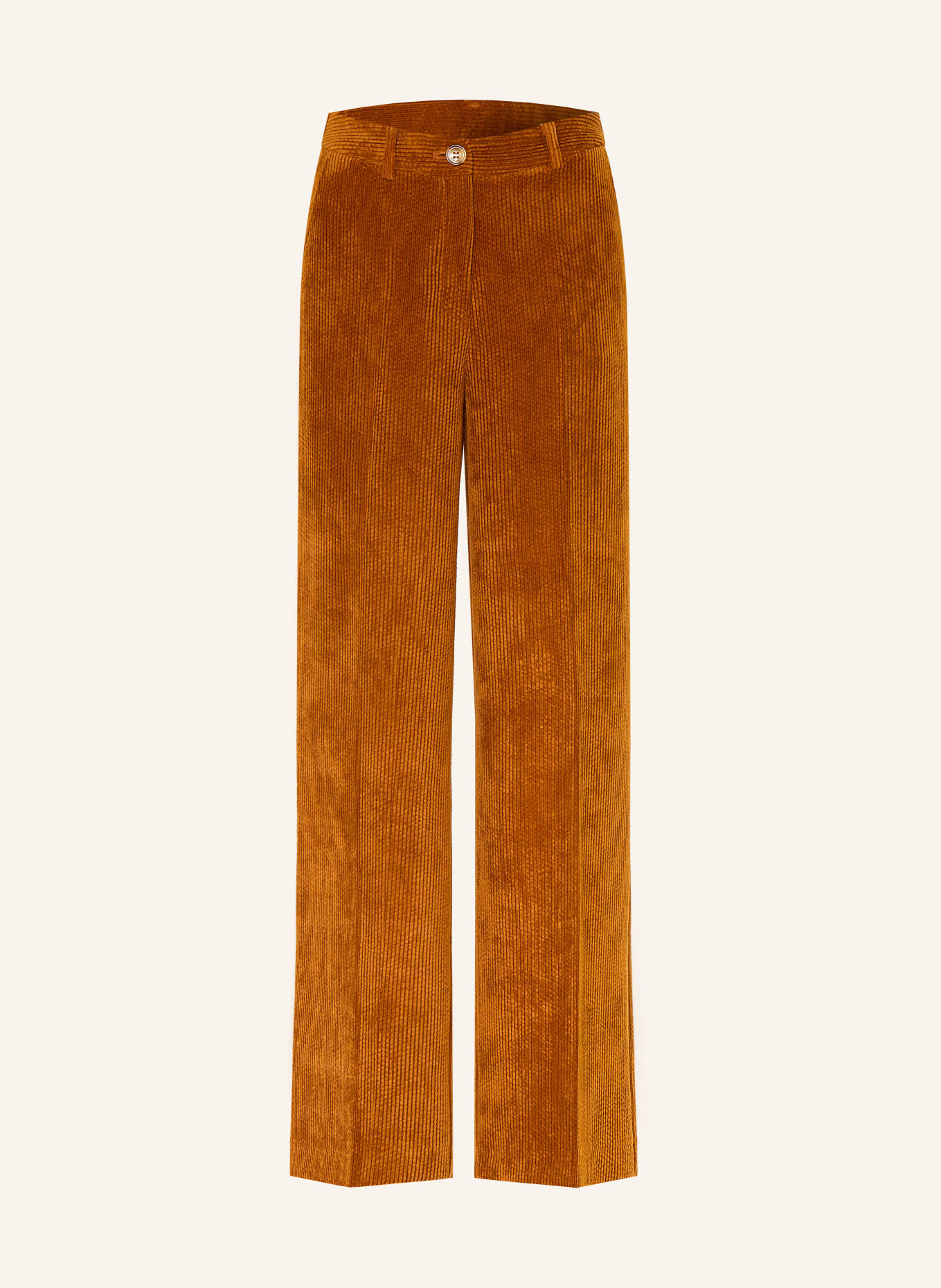 MORE & MORE Pantalon palazzo en velours côtelé: COGNAC