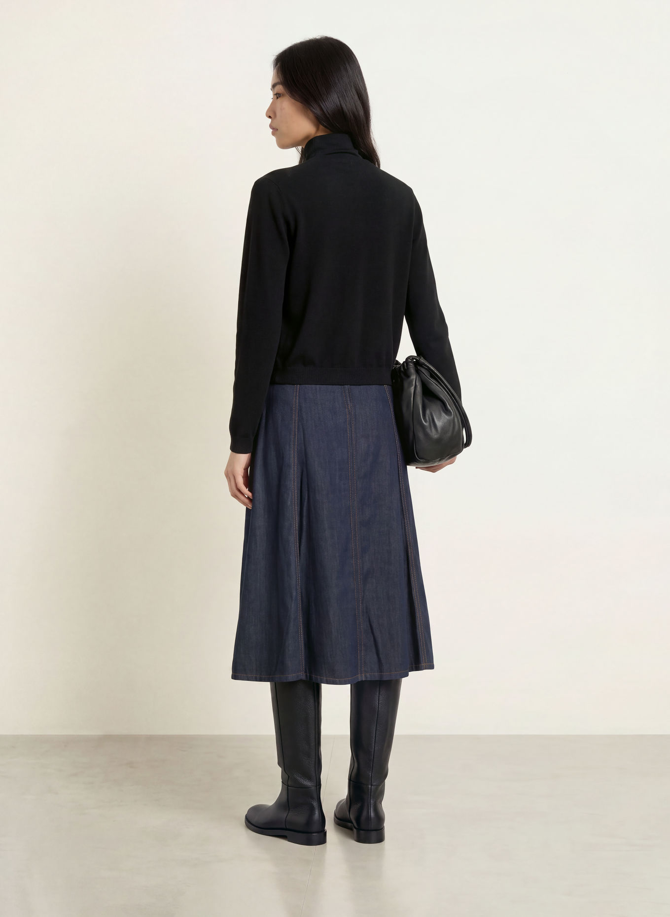 MORE & MORE Jeansrock: DUNKELBLAU