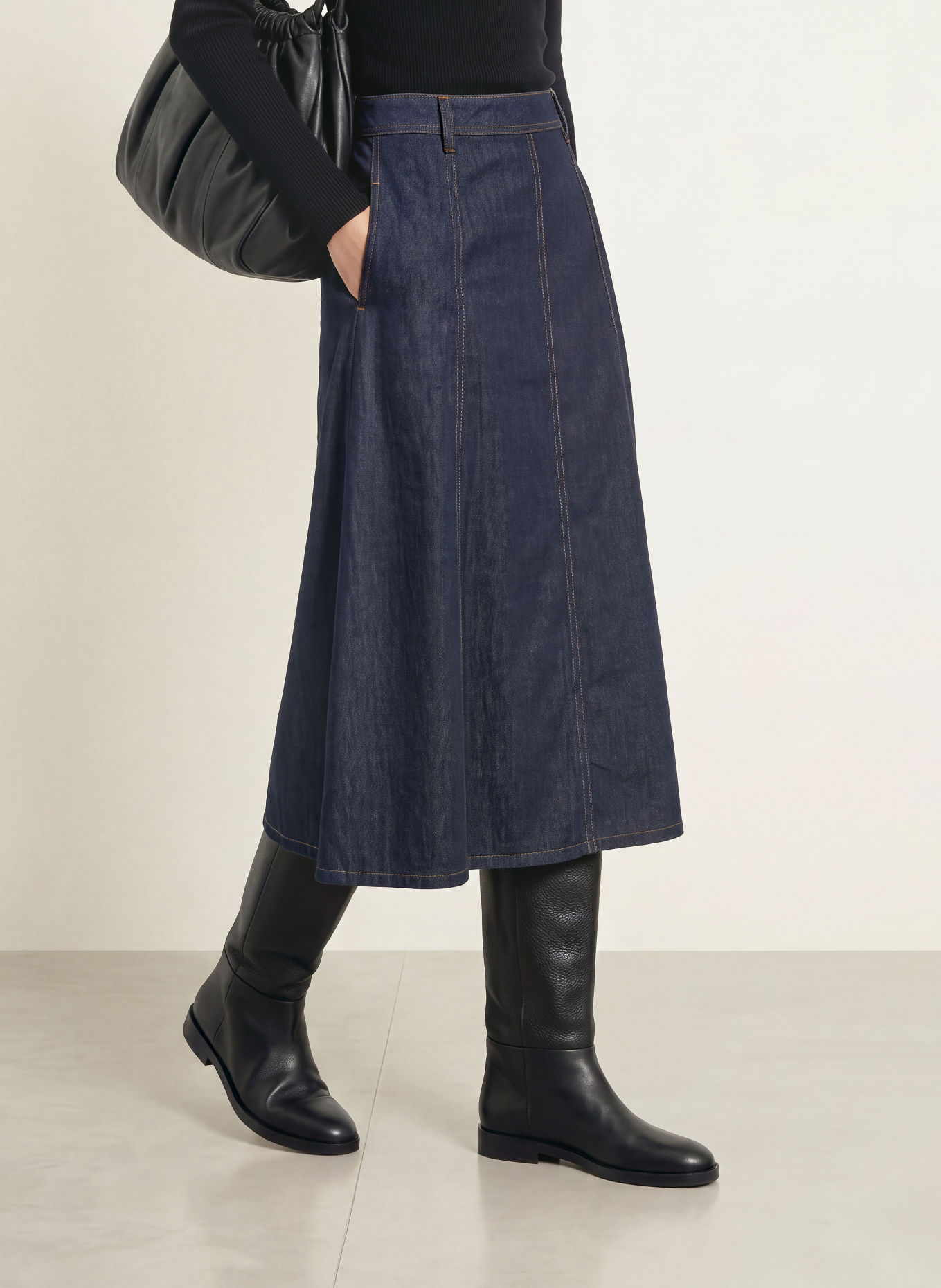 MORE & MORE Jeansrock: DUNKELBLAU