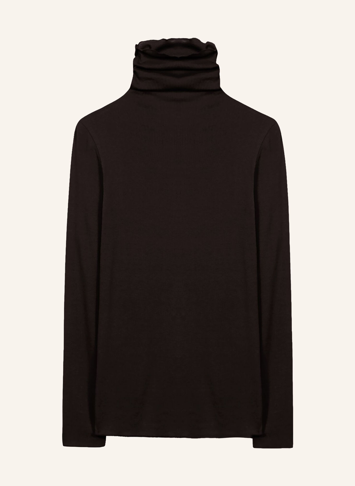 LUISA CERANO Turtleneck top: DARK BROWN